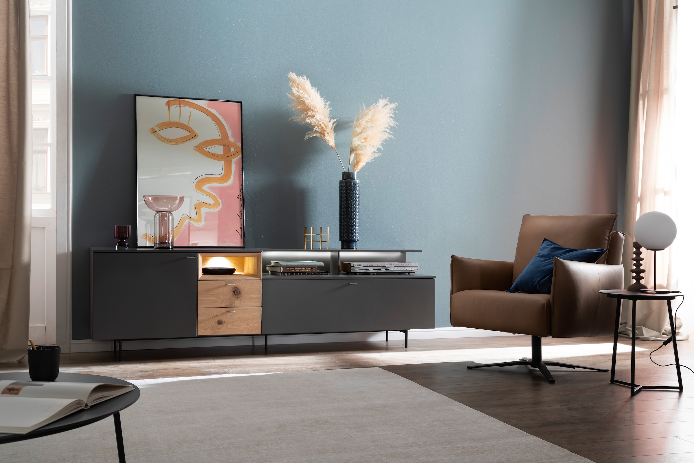 SCHÖNER WOHNEN-Kollektion Teppich »Alessa« rechteckig 5 mm Höhe Viskose, Wohnzimmer