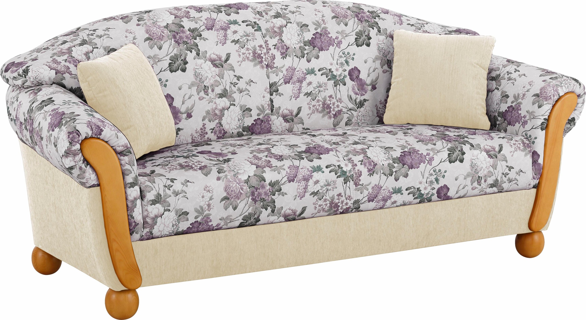 Home affaire 3-Sitzer "Milano, bequemes Sofa mit geschwungenen Armlehnen, L günstig online kaufen