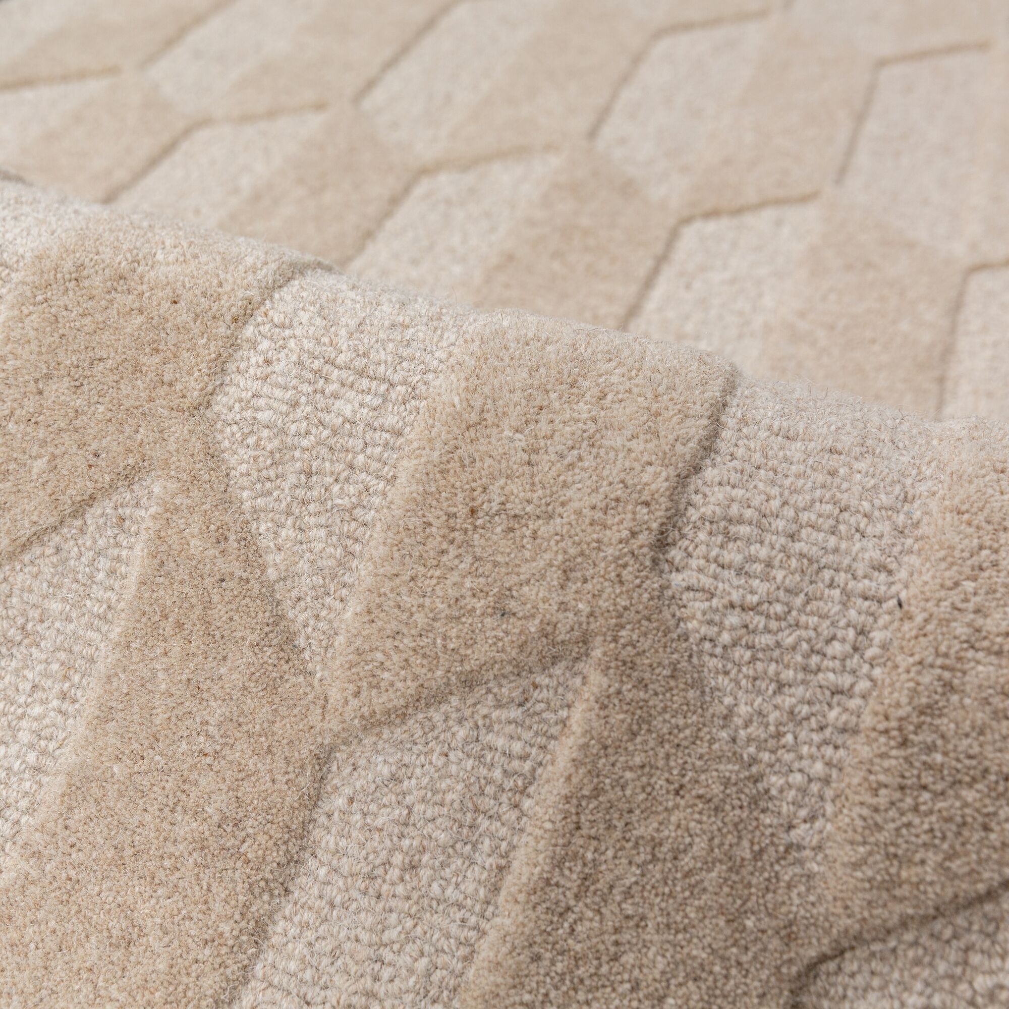 FLAIR RUGS Wollteppich »APEX« rechteckig 8 mm Höhe Handgetuftet aus 100 % Wolle mit einem Cut-and-Loop-Flor