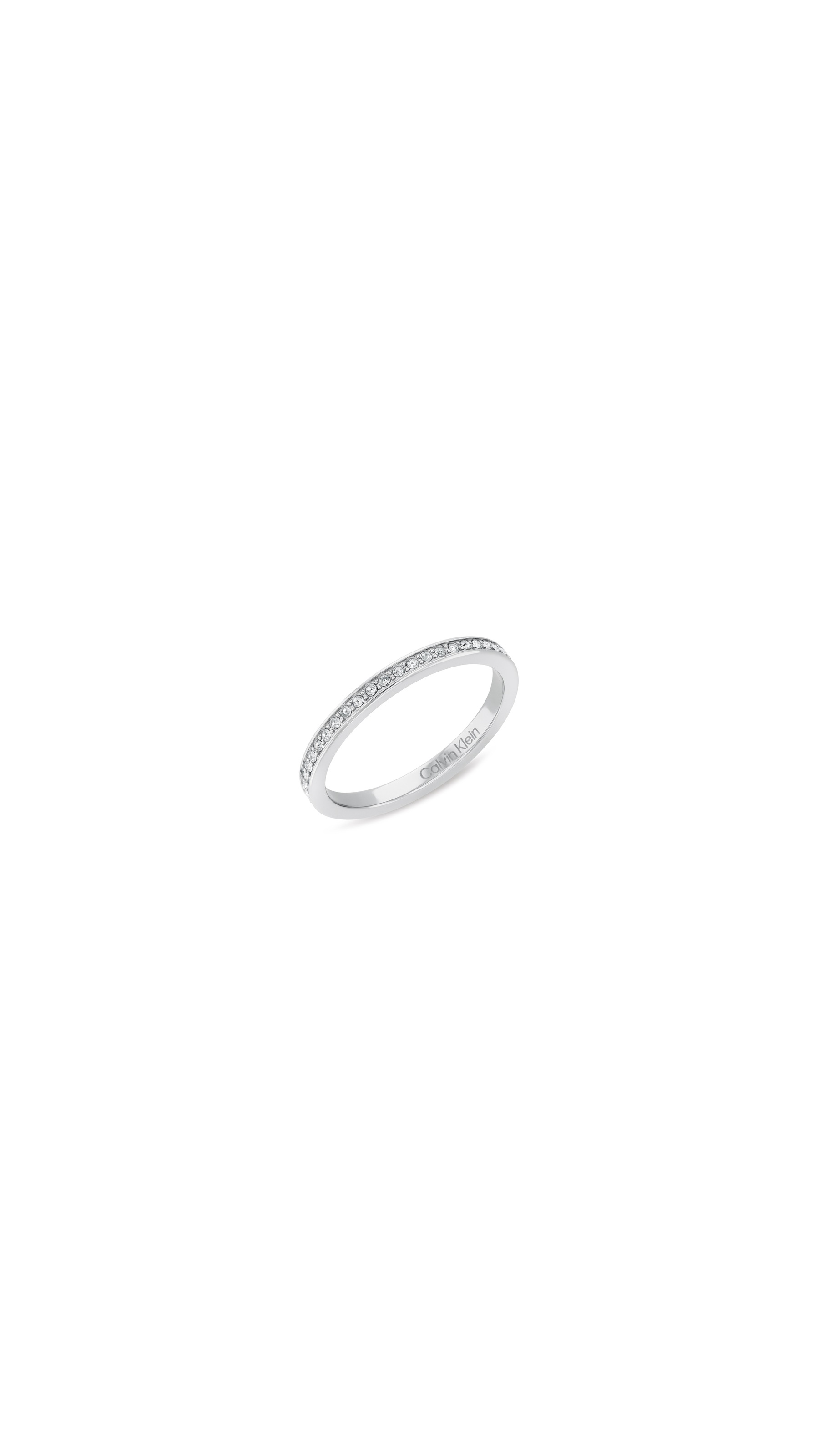 Ring-Set CALVIN KLEIN "CK TRIO" Gr. 54, weiß (edelstahlfarben, kristallweiß), Fingerringe, Damen, 54, Edelstahl, 10mm, mit Preciosa Crystal 3