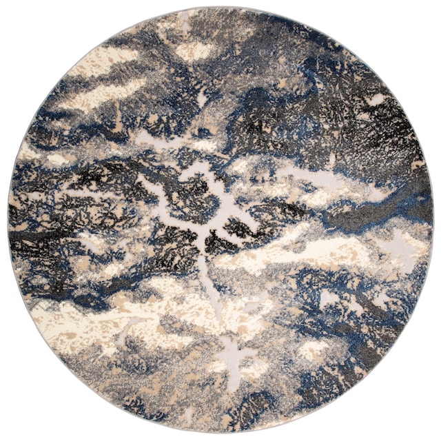 my home Teppich »Dario«, rund, angenehme Haptik, modernes Marmor-Design,  Wende - Teppich, weich auf Rechnung | BAUR