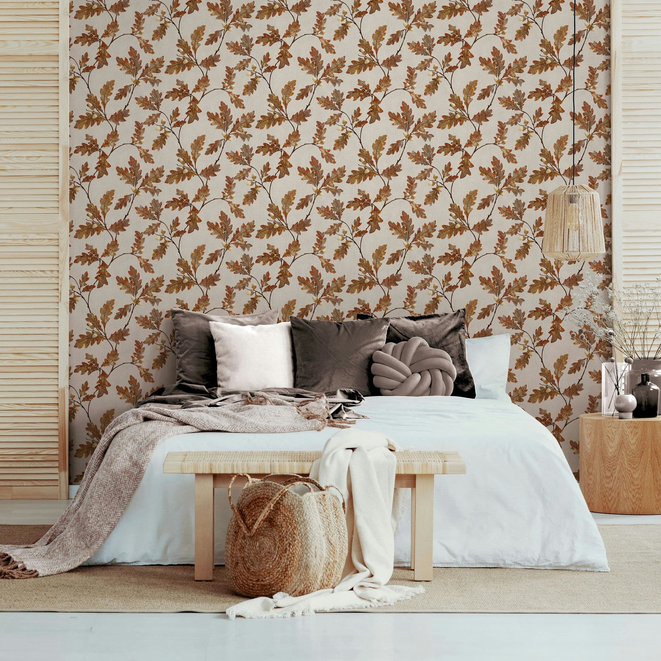 Marburg Vliestapete »Tapete Oak Delight«, floral, moderne Vliestapete für Wohnzimmer Schlafzimmer Küche