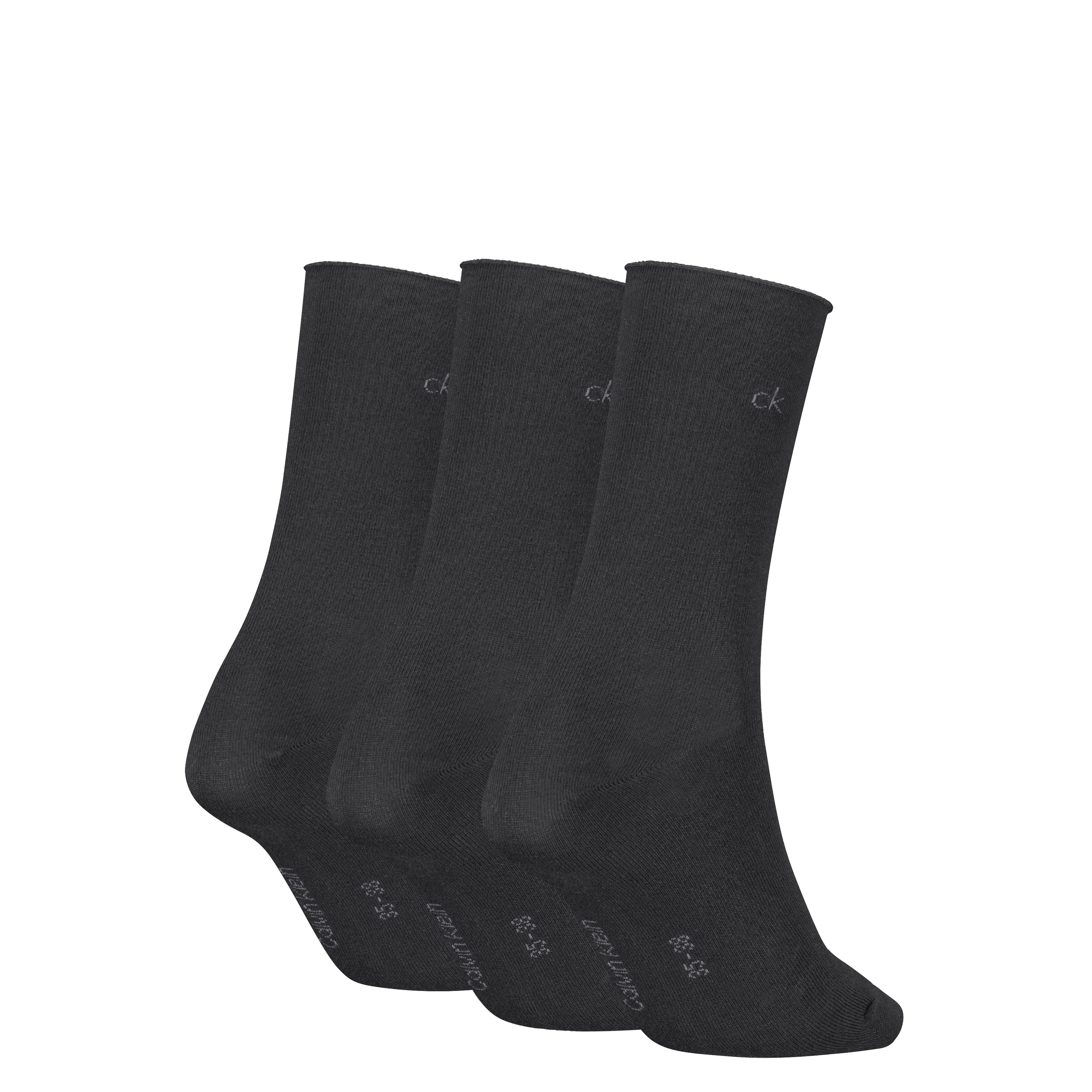 Calvin Klein Socken "CK WOMEN SOCK ROLLTOP" 3 Paar, mit kleinem Rollbund, C günstig online kaufen
