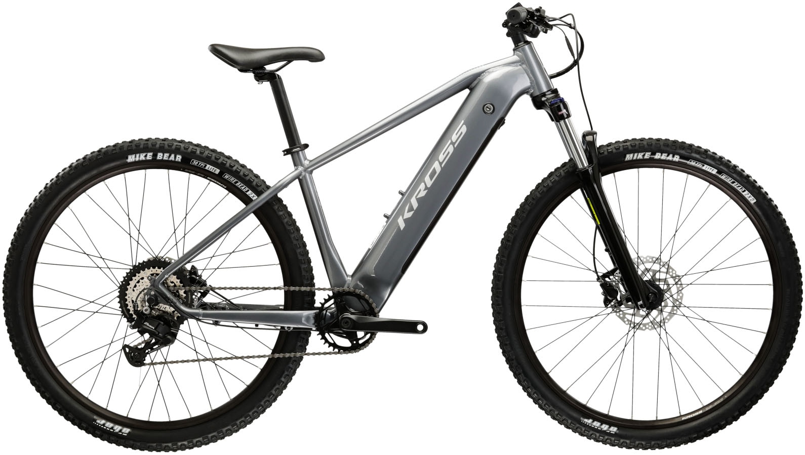KROSS E-Bike "KROSS E-MTB Hexagon Boost 1.0 522 29 Zoll grau", 43cm, 29 Zoll (73,66cm), grau, Elektrofahrräder, Pedelec, Elektrofahrrad für Damen und