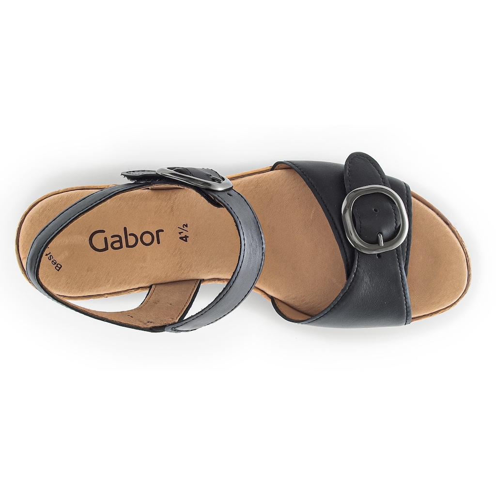 Gabor Sandalette, Sommerschuh, Sandale, Blockabsatz,mit Best Fitting Ausstattung