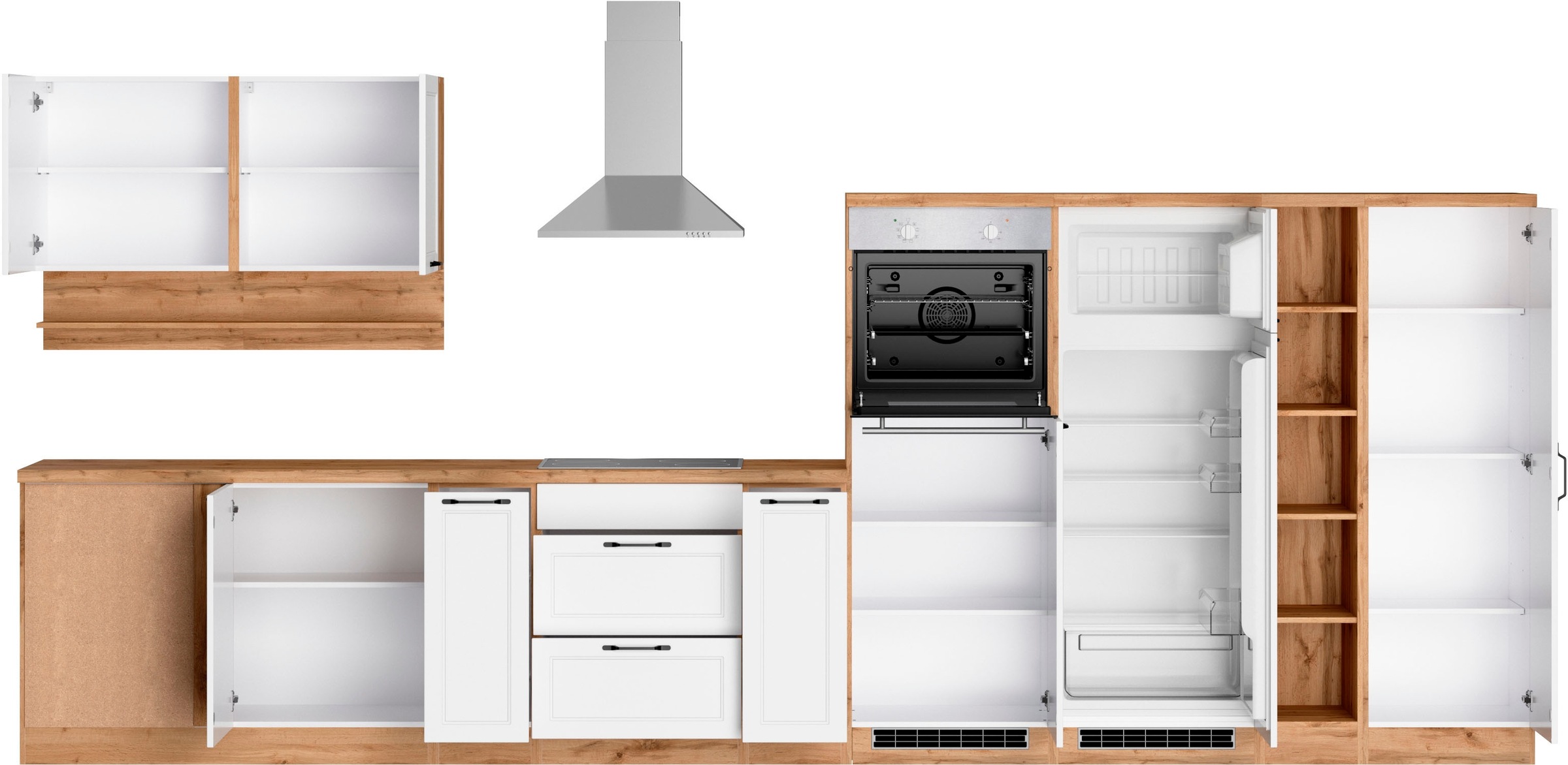KOCHSTATION Winkelküche »KS-Lana«, Stellbreite 240/440 cm, wahlweise mit E-Geräten