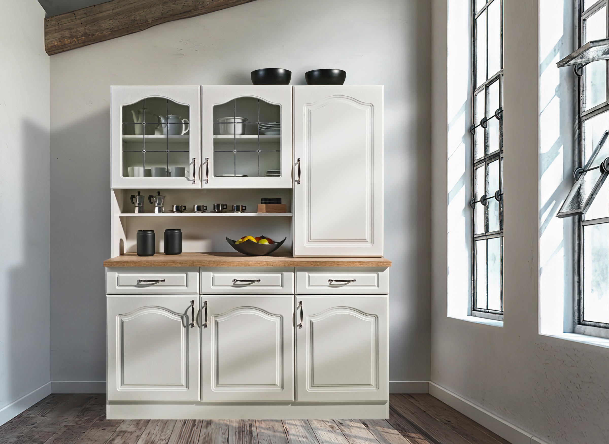 wiho Küchen "Linz" 150 cm breit, in Landhaus-Optik günstig online kaufen