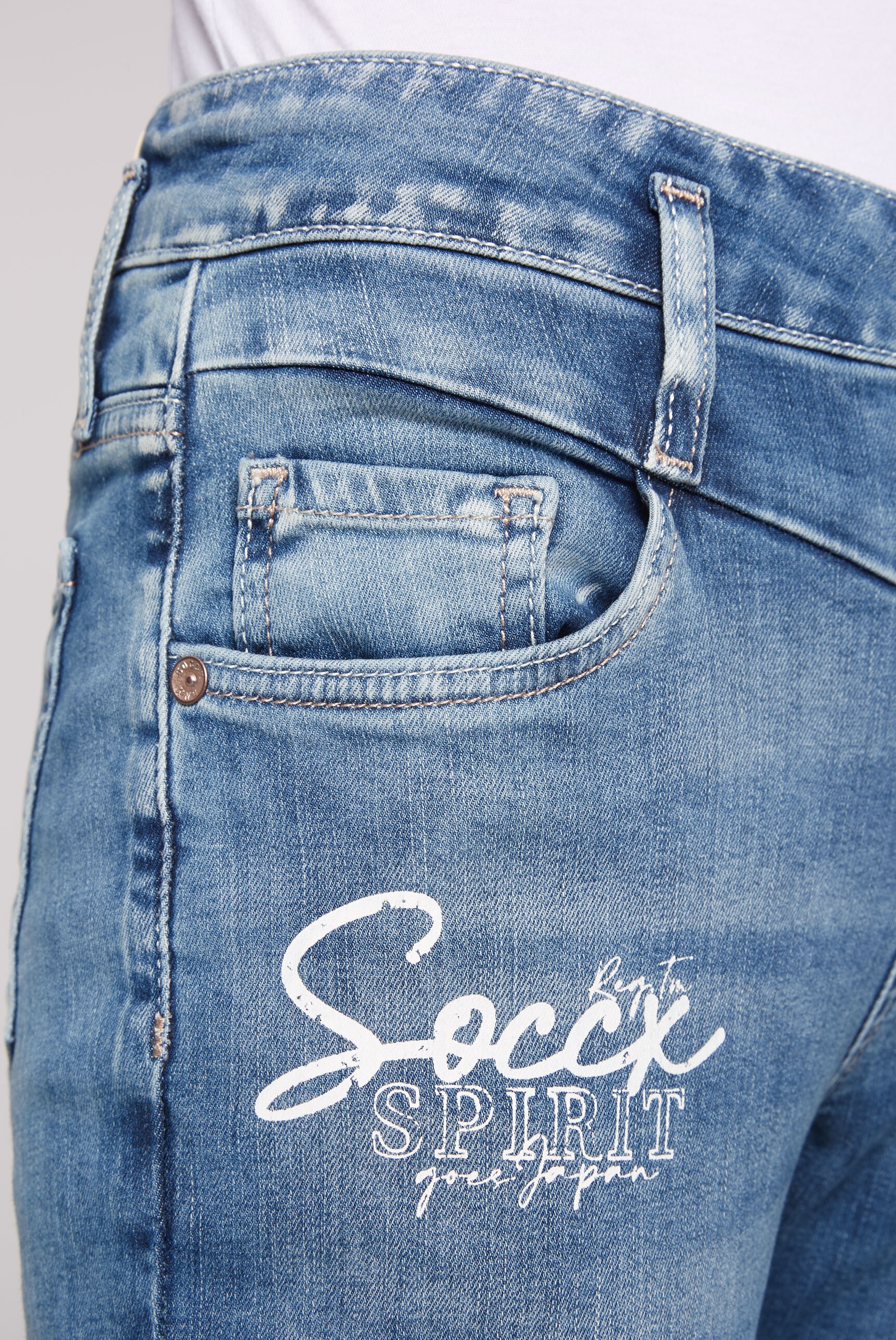 SOCCX Slim-fit-Jeans, mit normaler Leibhöhe