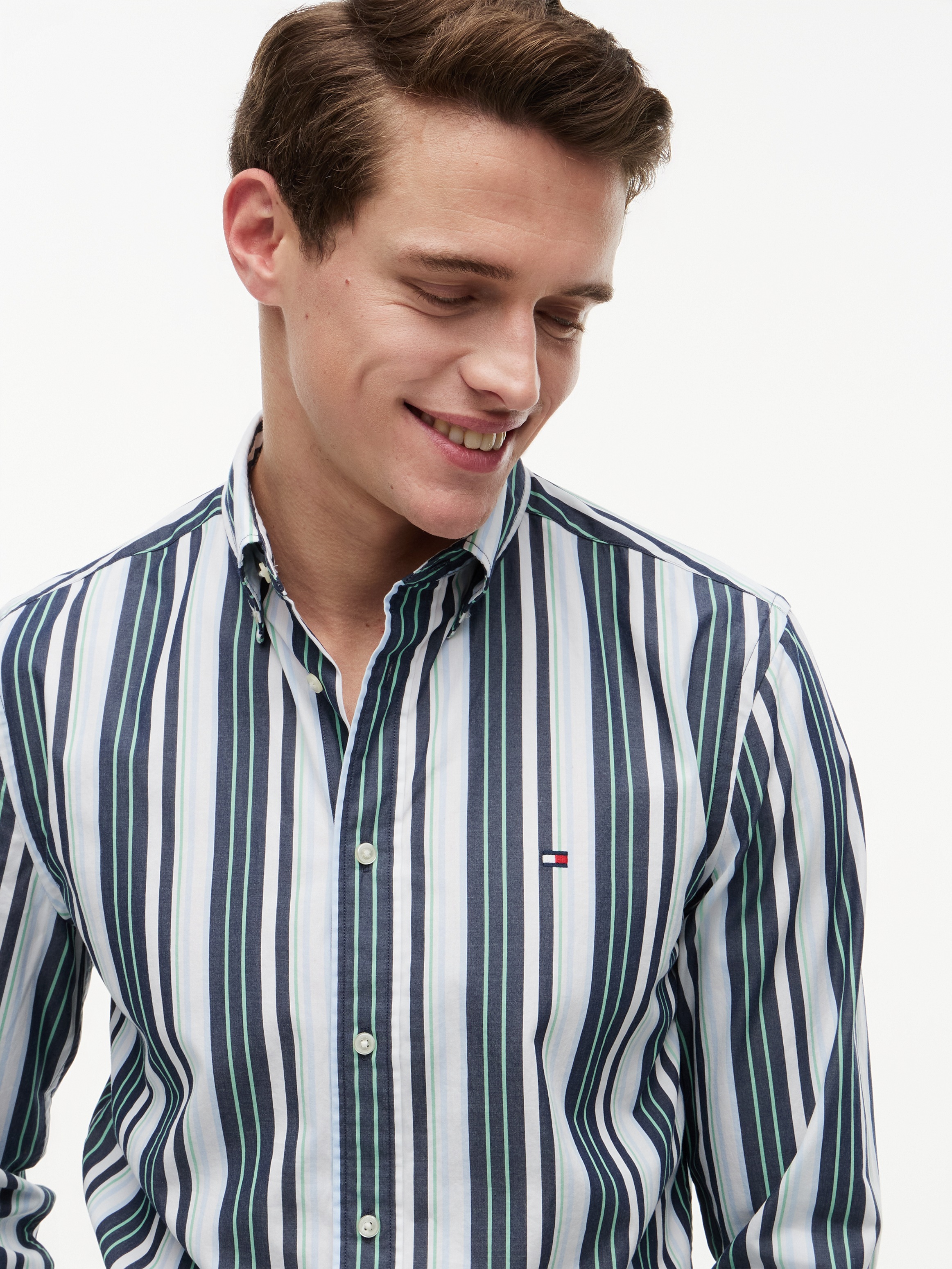 Tommy Hilfiger Langarmhemd »POPLIN MULTI STPE SHIRT« Regular Fit
