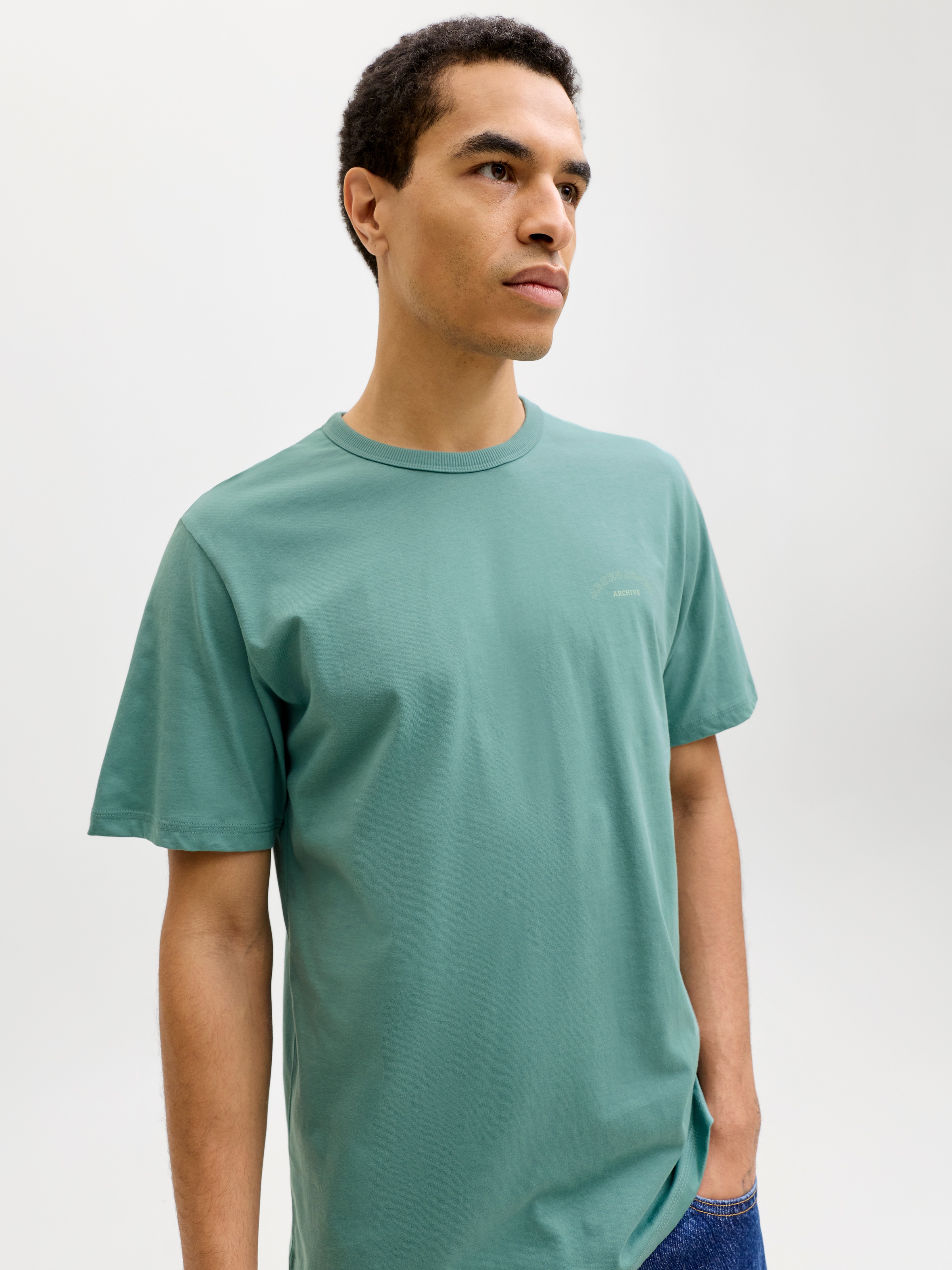 Jack & Jones Rundhalsshirt "JJCOLLEGE LOGO TEE SS CREW NECK" günstig online kaufen