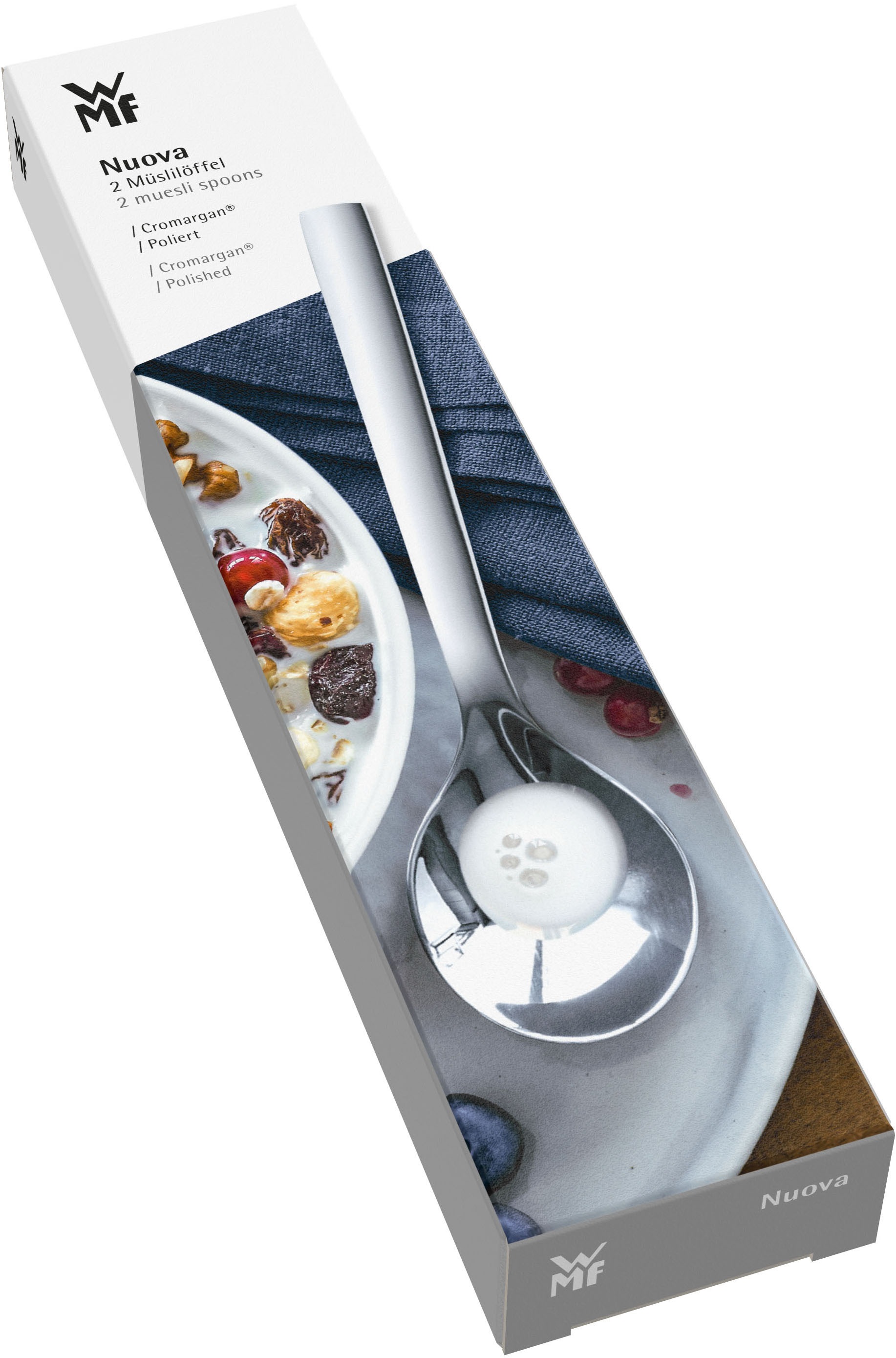 WMF Besteck-Set »Nuova«, (Set, 2 tlg.), 2-tlg., 16,5 cm, Cromargan Edelstahl rostfrei, Geschenkverpackung