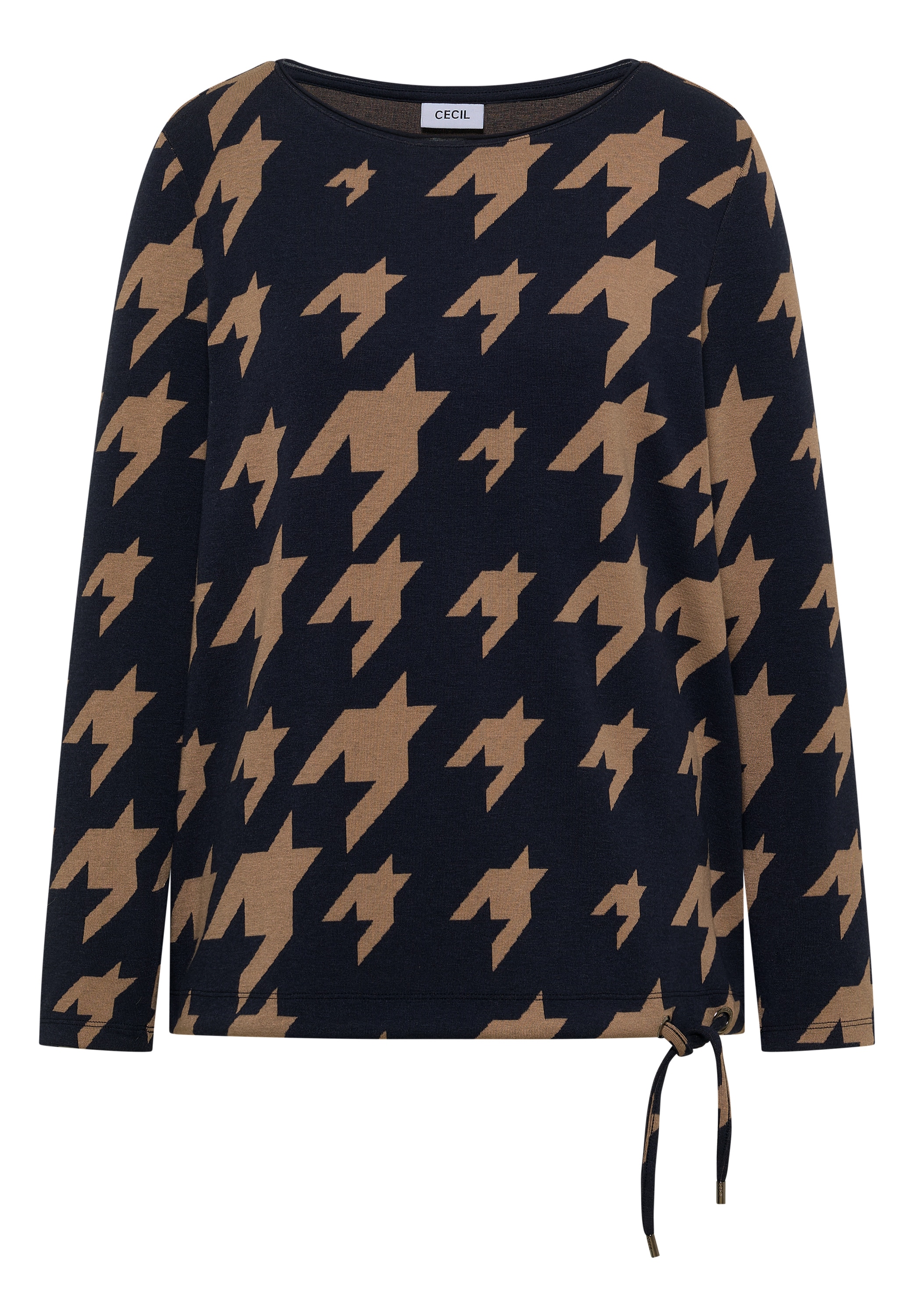 Cecil Langarmshirt mit Elastiksaum und Tunnelzug