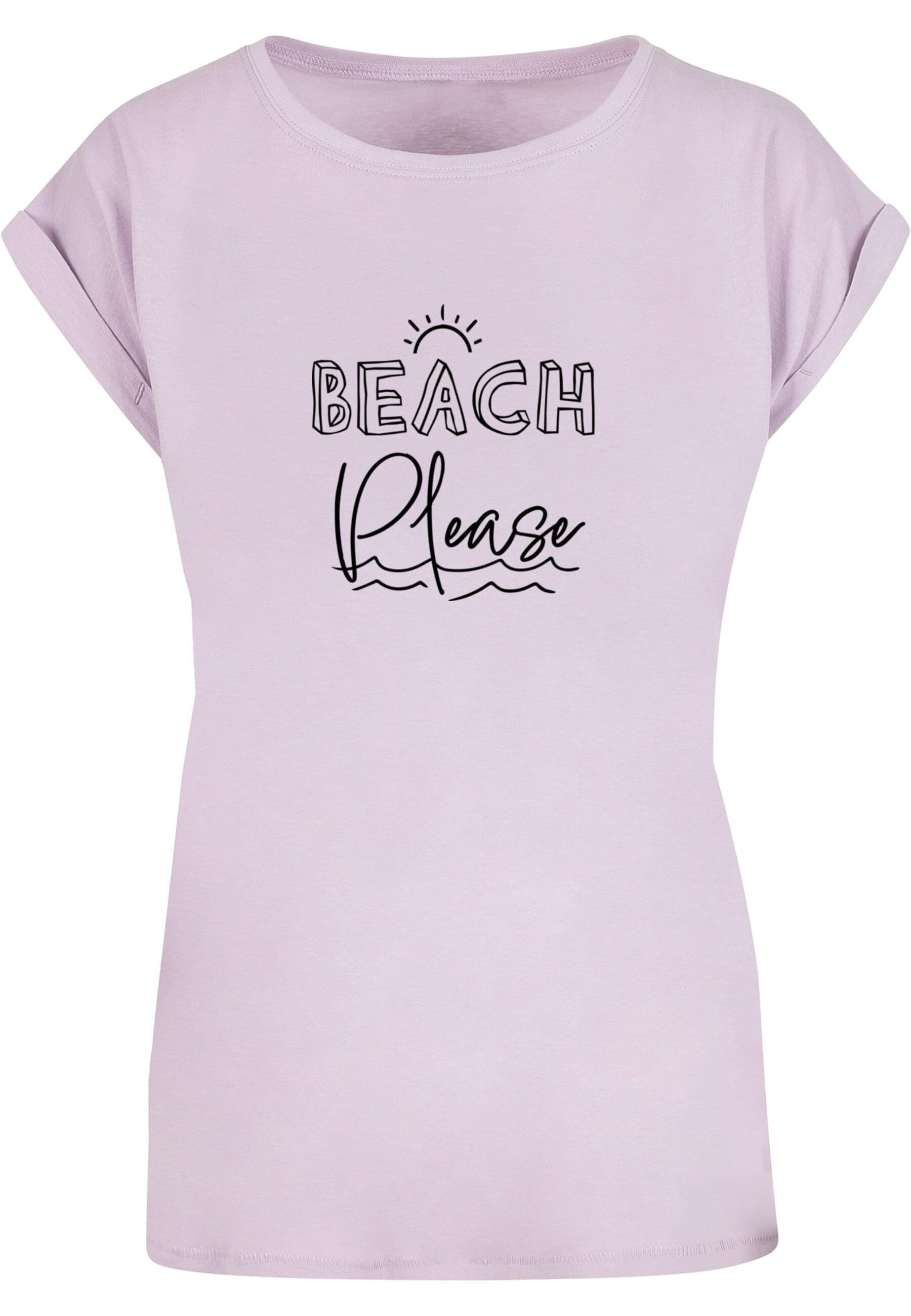 Merchcode T-Shirt "Merchcode Damen Ladies Beach Please Extended Shoulder Te günstig online kaufen