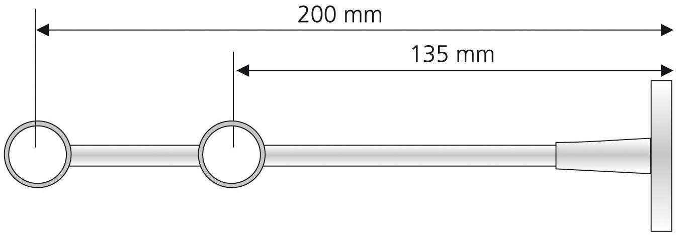 Liedeco Doppelträger, (1 St.), für Gardinenstangen Ø 16 mm