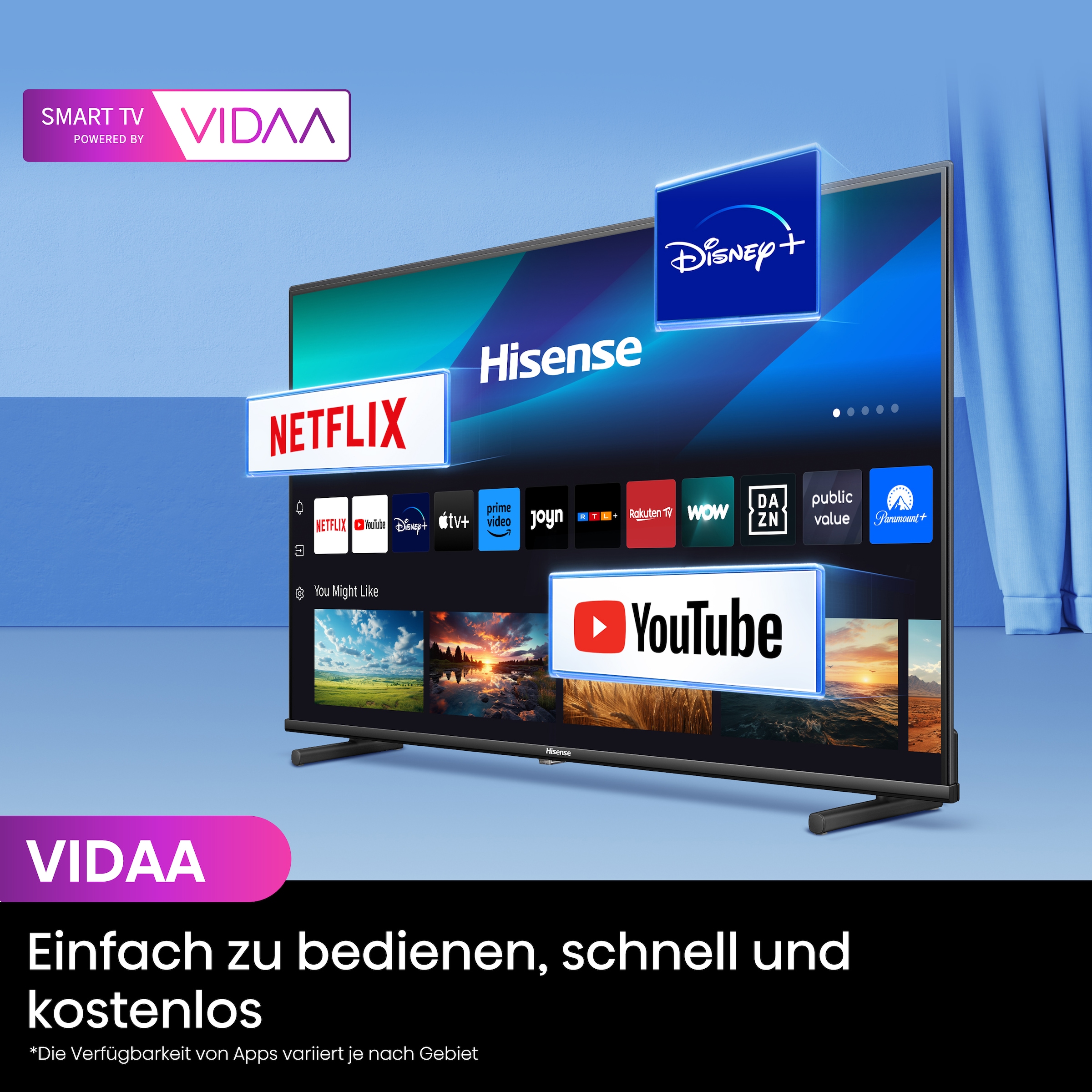 Hisense LED-Fernseher »32A5NQ«, HD, Smart-TV, 2K FHD QLED