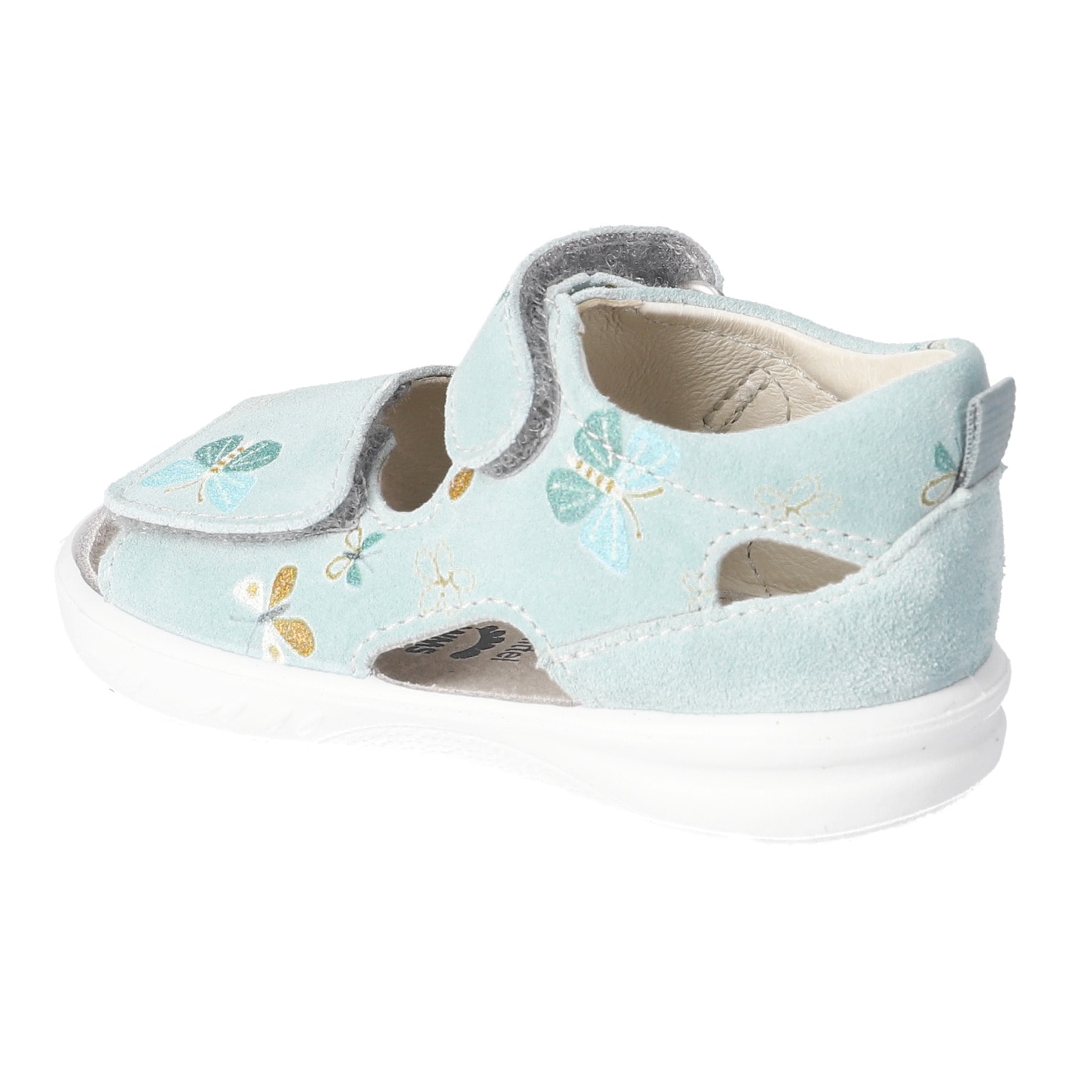 PEPINO by RICOSTA Lauflernschuh »Banu WMS: mittel«  Sandalette mit Klett und Animal Print, Größenschablone zum Download