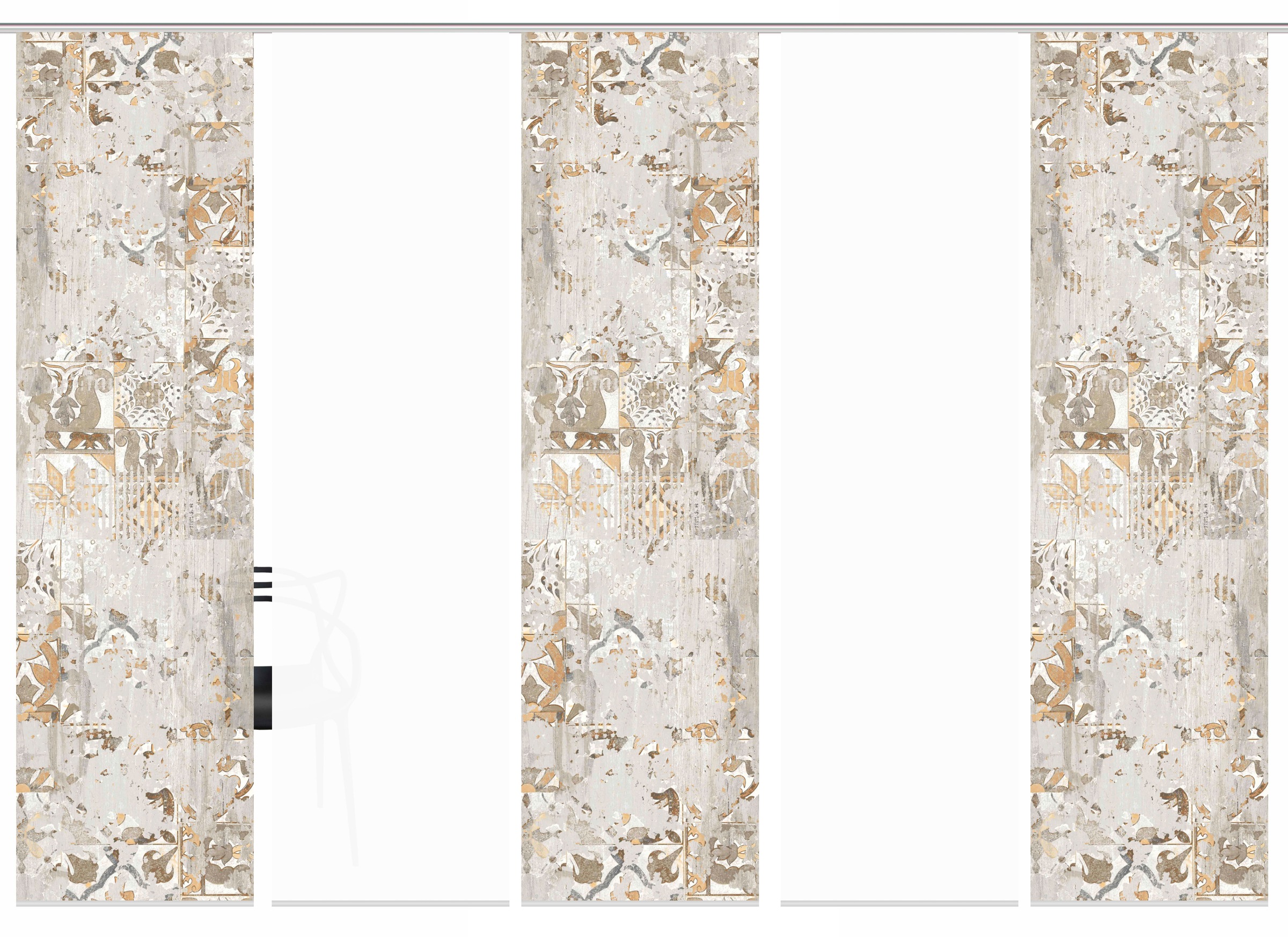 HOME WOHNIDEEN Schiebegardine "HOLNY 5er SET" Paneelwagen 5 Stk. tlg. Schie günstig online kaufen