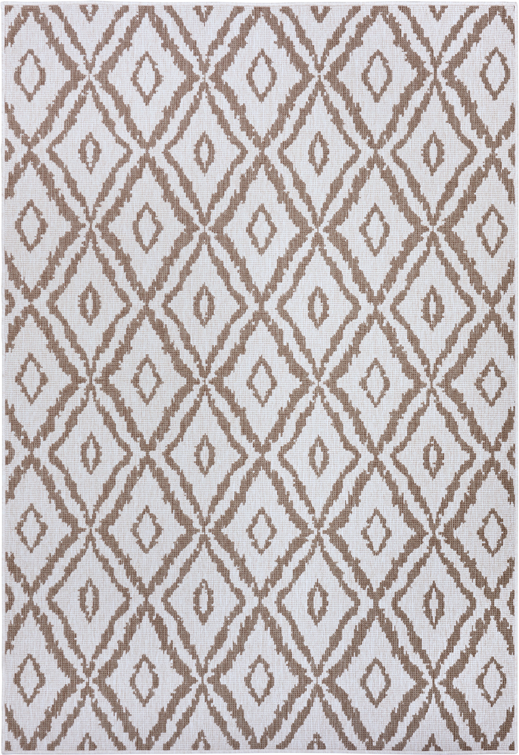 NORTHRUGS Teppich »Rio«, rechteckig, 5 mm Höhe, Rauten Design, Robust, Pflegeleicht, Flachgewebe, Wendbar