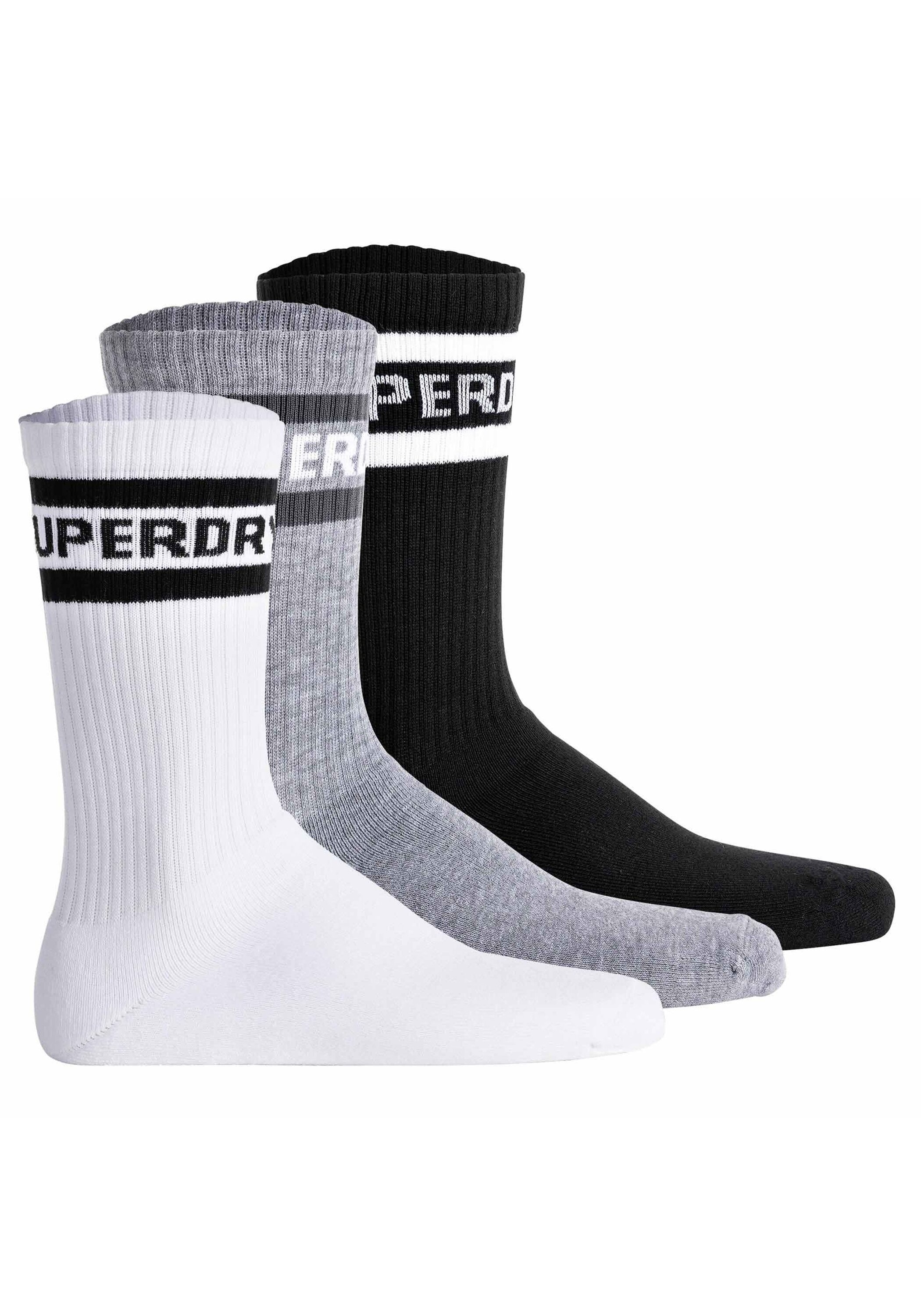 Superdry Kurzsocken "Socken COOLMAX SPORT CREW SOCK 3PK 3er Pack"