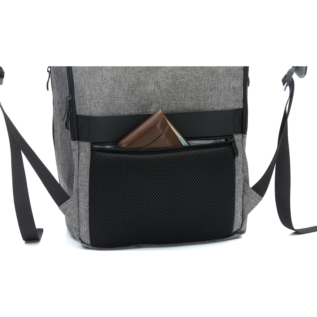 Fillikid Wickelrucksack »Dublin, grau melange«