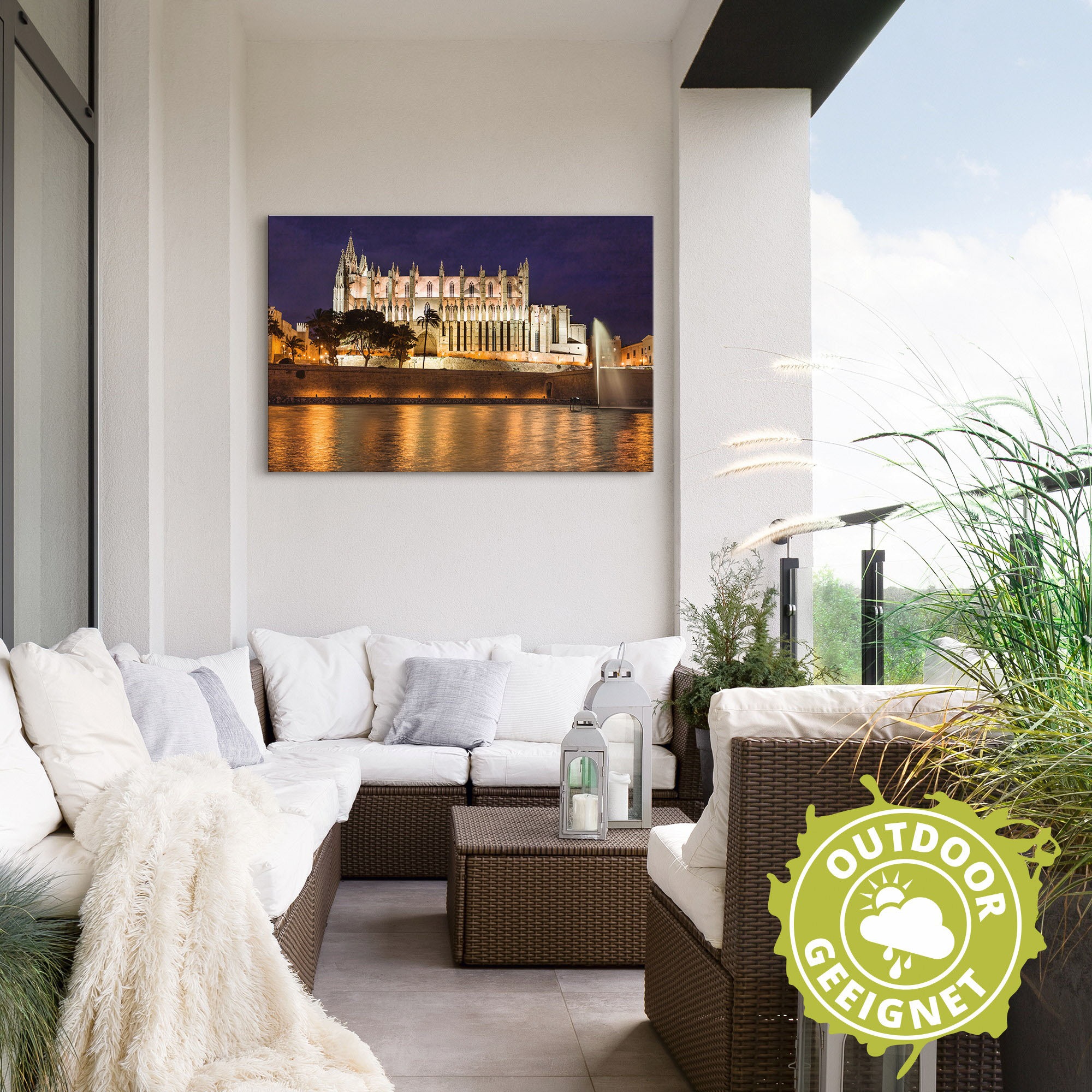 Artland Alu-Dibond-Druck »Kathedrale in Palma de Mallorca Balearen«, Gebäude, (1 St.), für Innen- und Außenbereich geeignet, Outdoorbild
