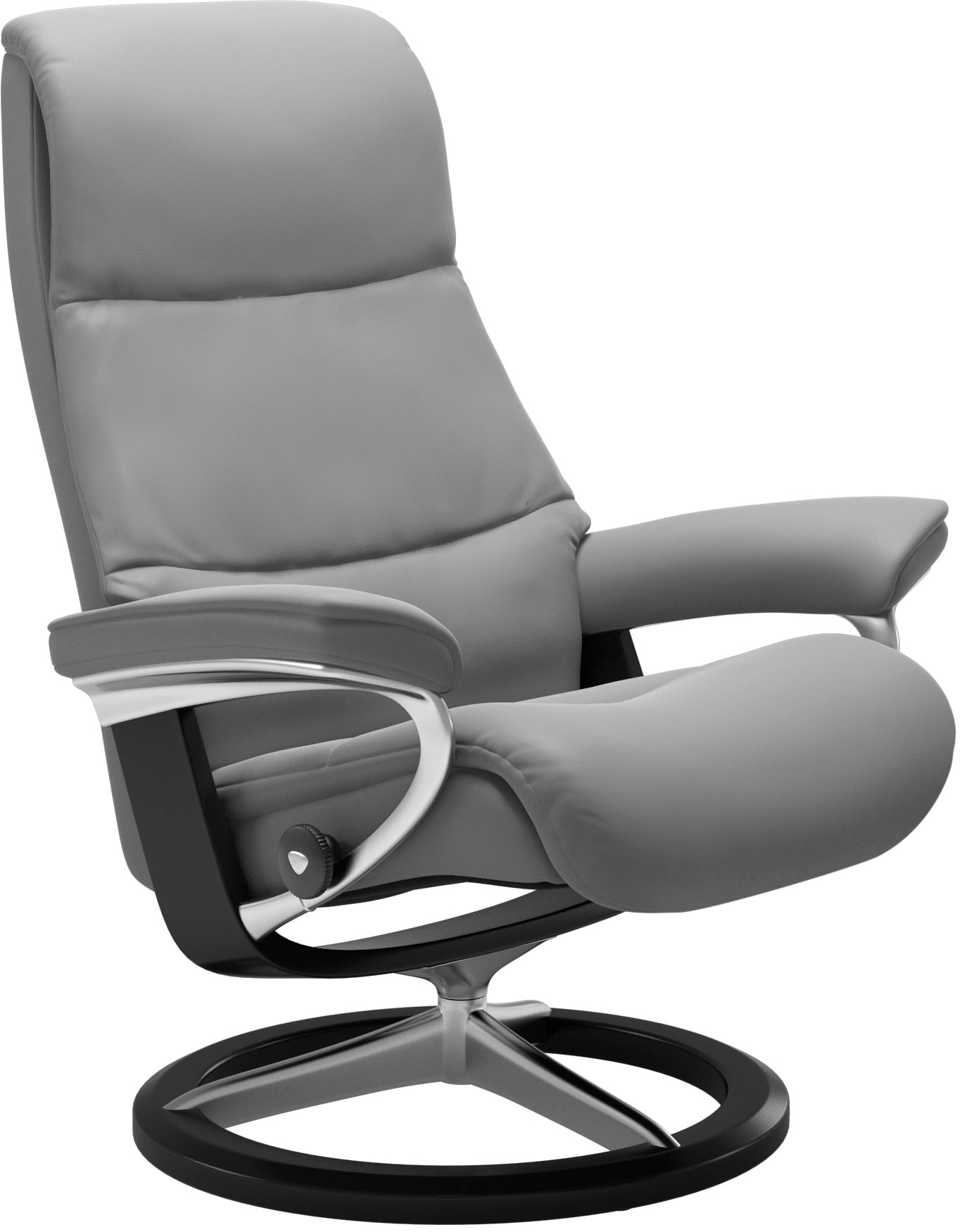 Stressless® Relaxsessel »View«, (Set, Relaxsessel mit Hocker), mit Signature Base, Größe S,Gestell Schwarz
