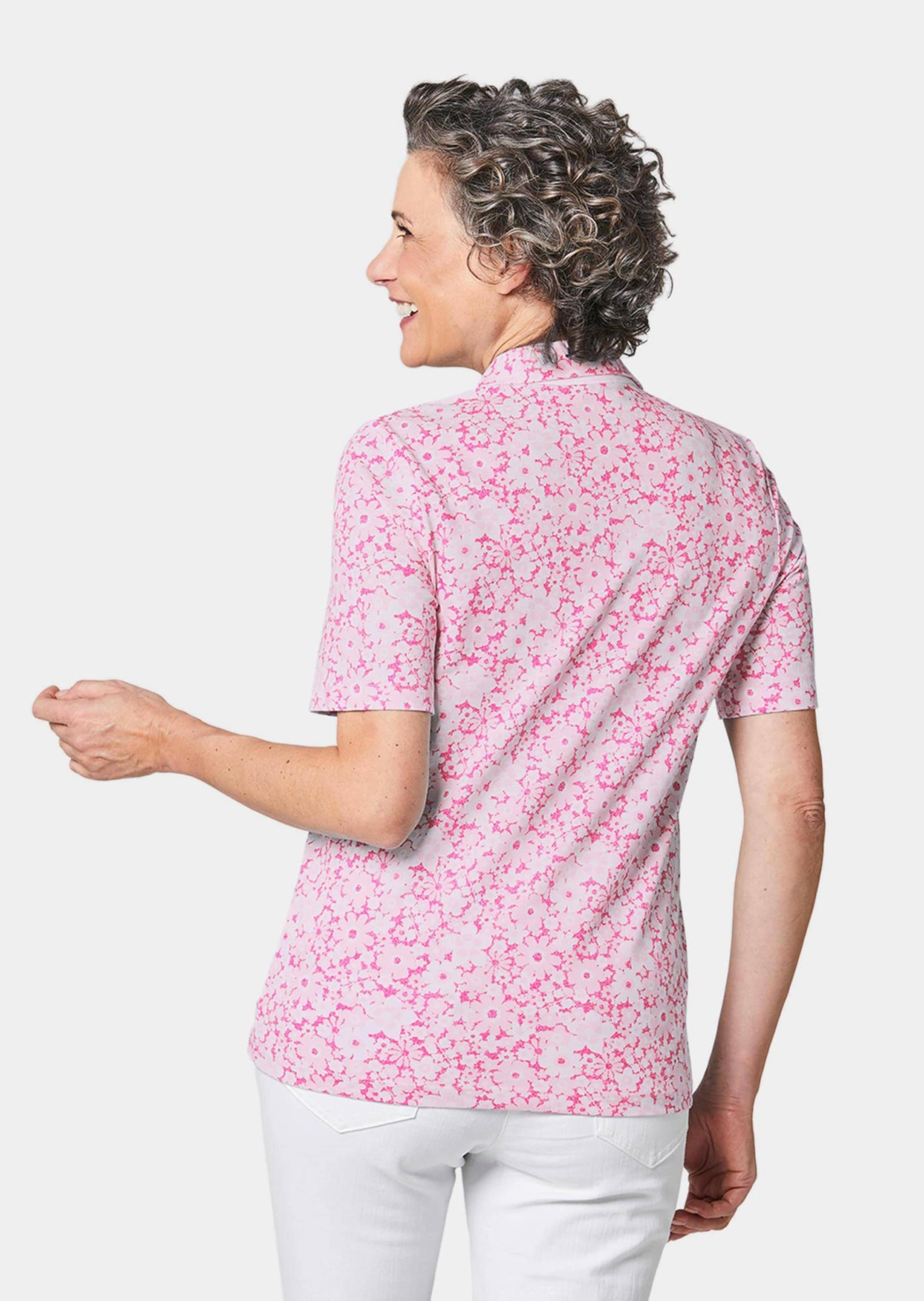 GOLDNER Poloshirt »Pikee-Druckpoloshirt«