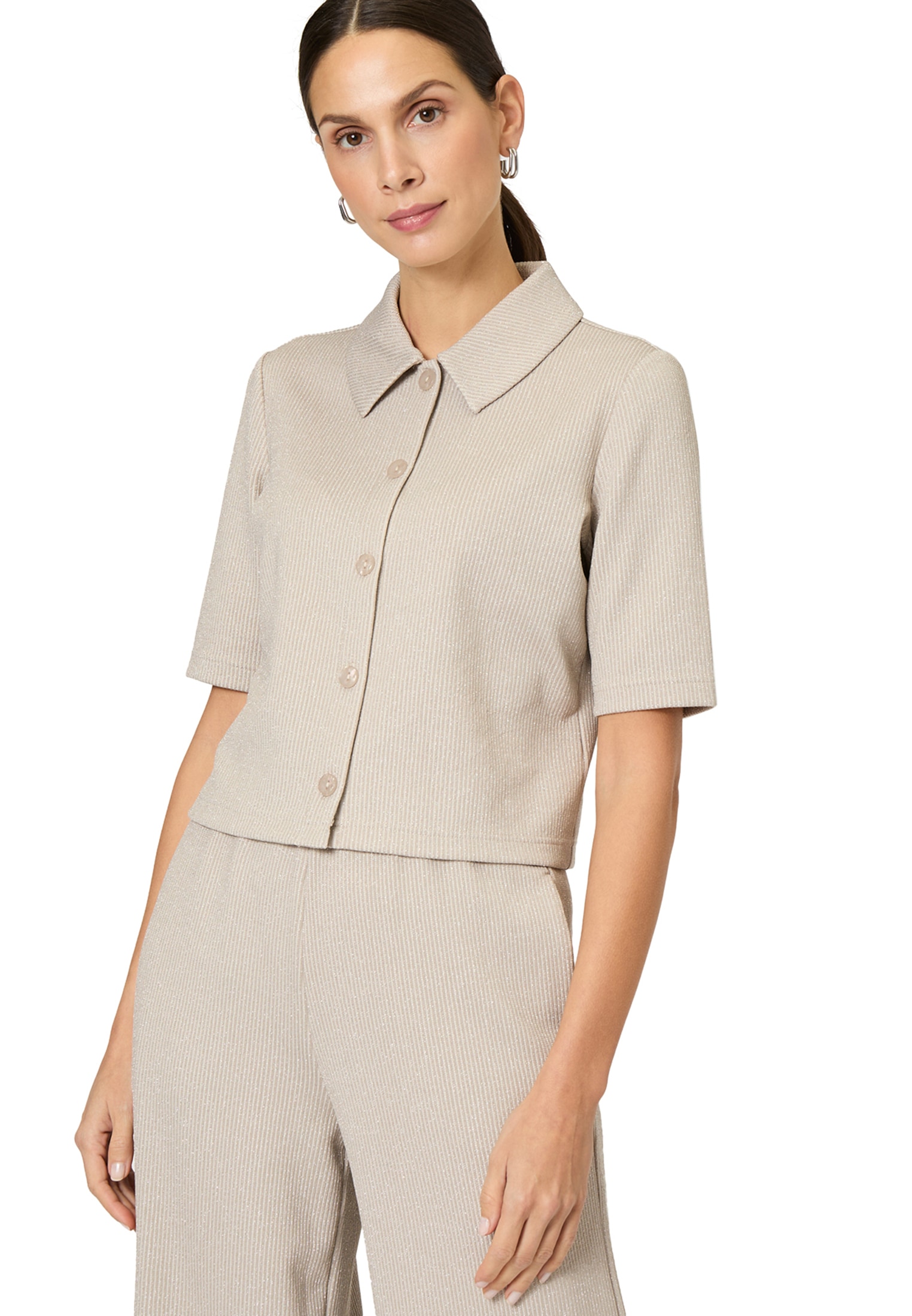 Zero Hemdbluse "zero Damen Hemdbluse mit Glanzeffekt" günstig online kaufen
