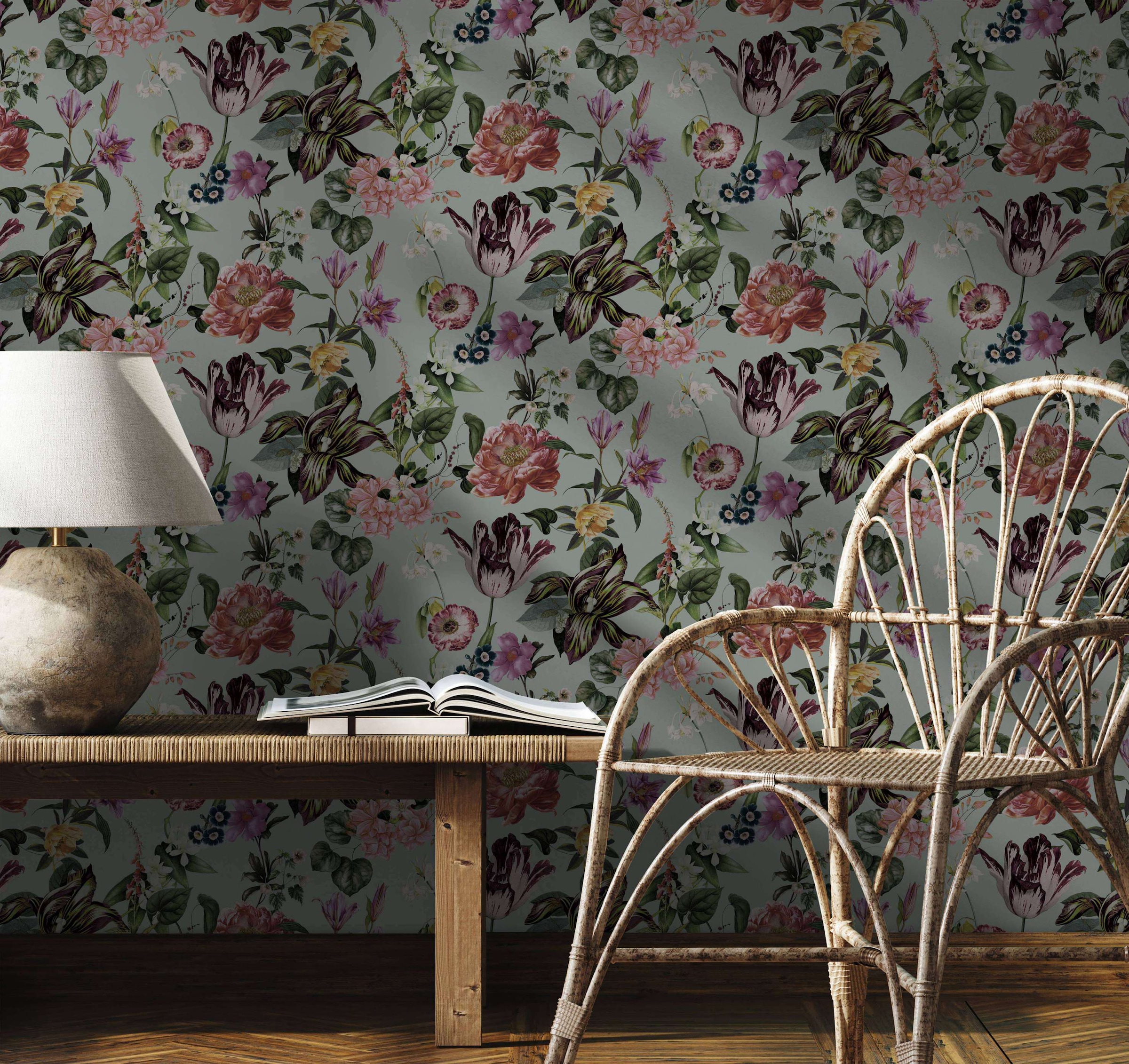 Marburg Vliestapete »Tapete Floral Leaf«, floral, moderne Vliestapete für Wohnzimmer Schlafzimmer Küche