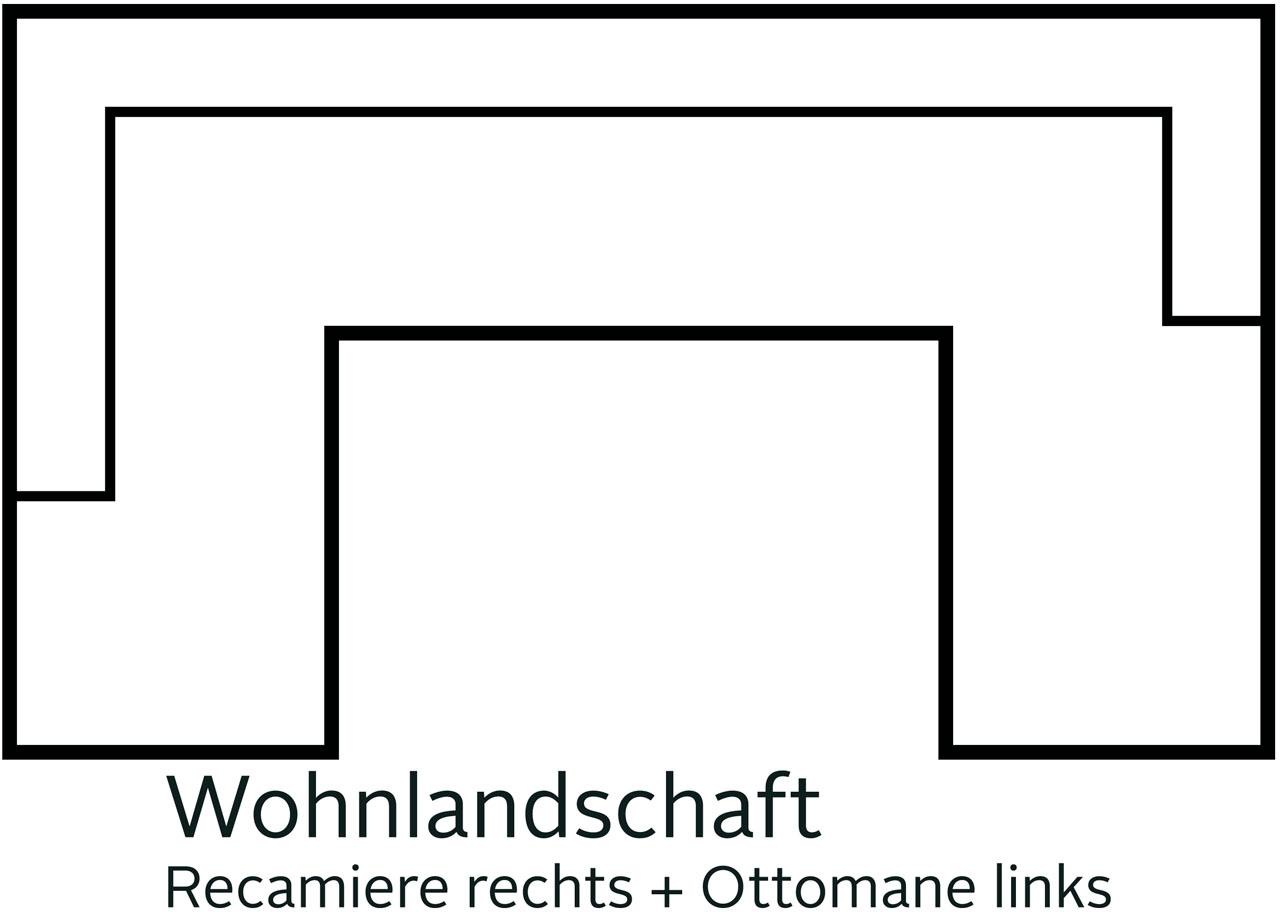 Home affaire Wohnlandschaft »Puccini U-Form«, mit Federkern, Sitztiefenverstellung, Kontrastnaht