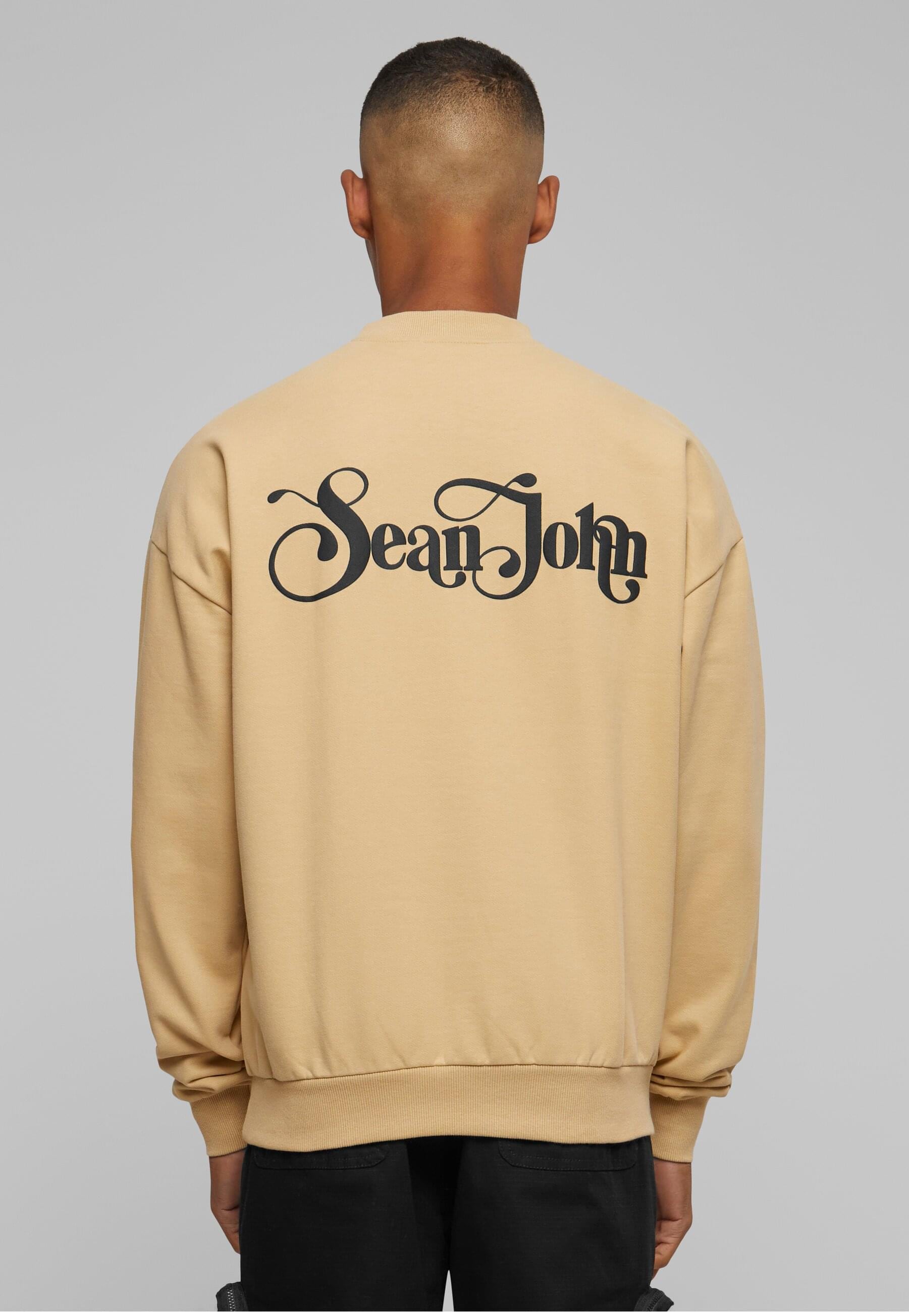 Sean John Rundhalspullover »Sean John Herren JM233-021-1 SJ Script Logo Retro Backprint Crew«