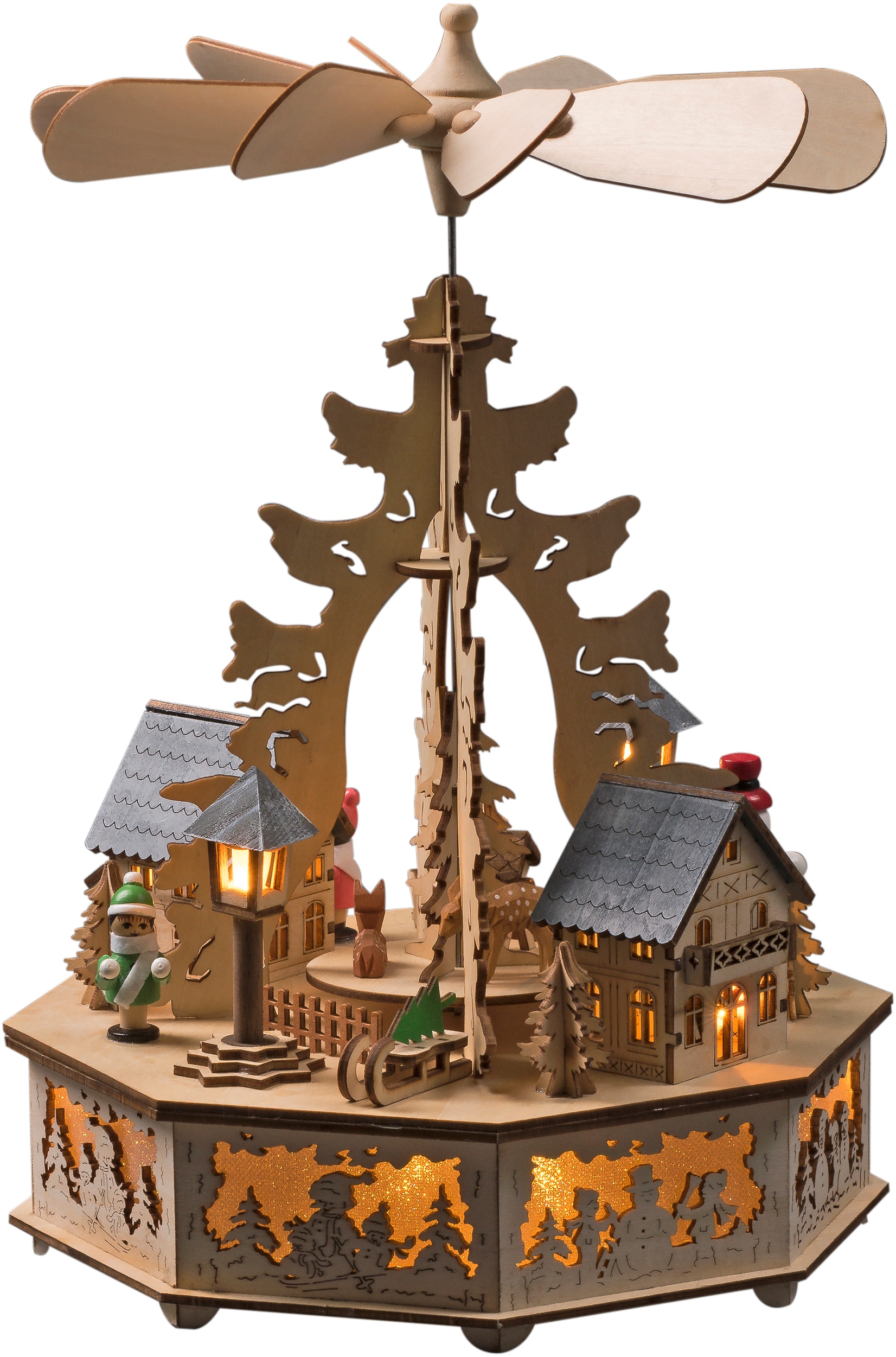 KONSTSMIDE Weihnachtspyramide »Weihnachtsdeko«, (1 LED St.), bestellen | BAUR Holzpyramide