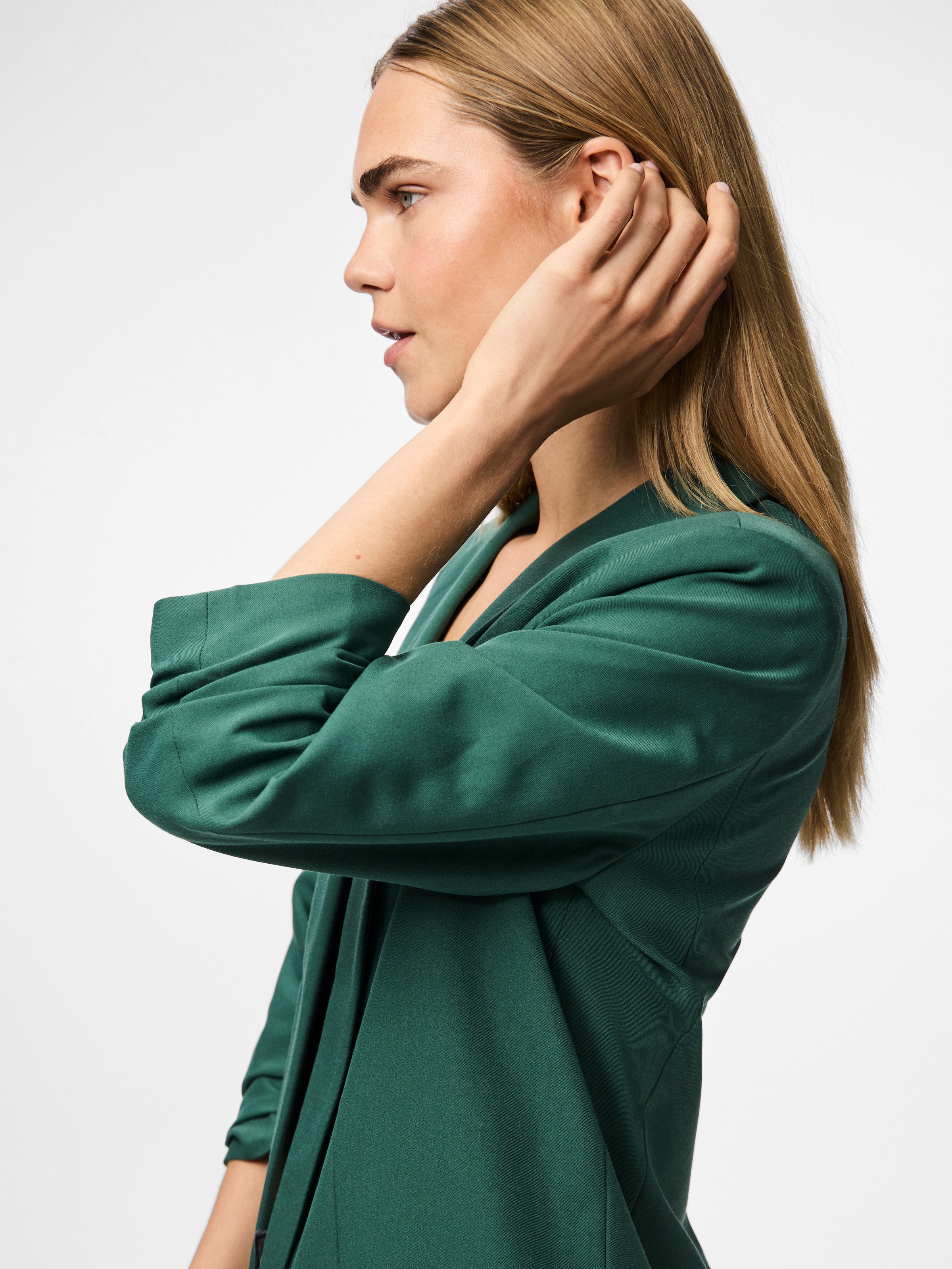 pieces Blusenblazer »PCBOSELLA 3/4 BLAZER NOOS« Materialmix, regular fit