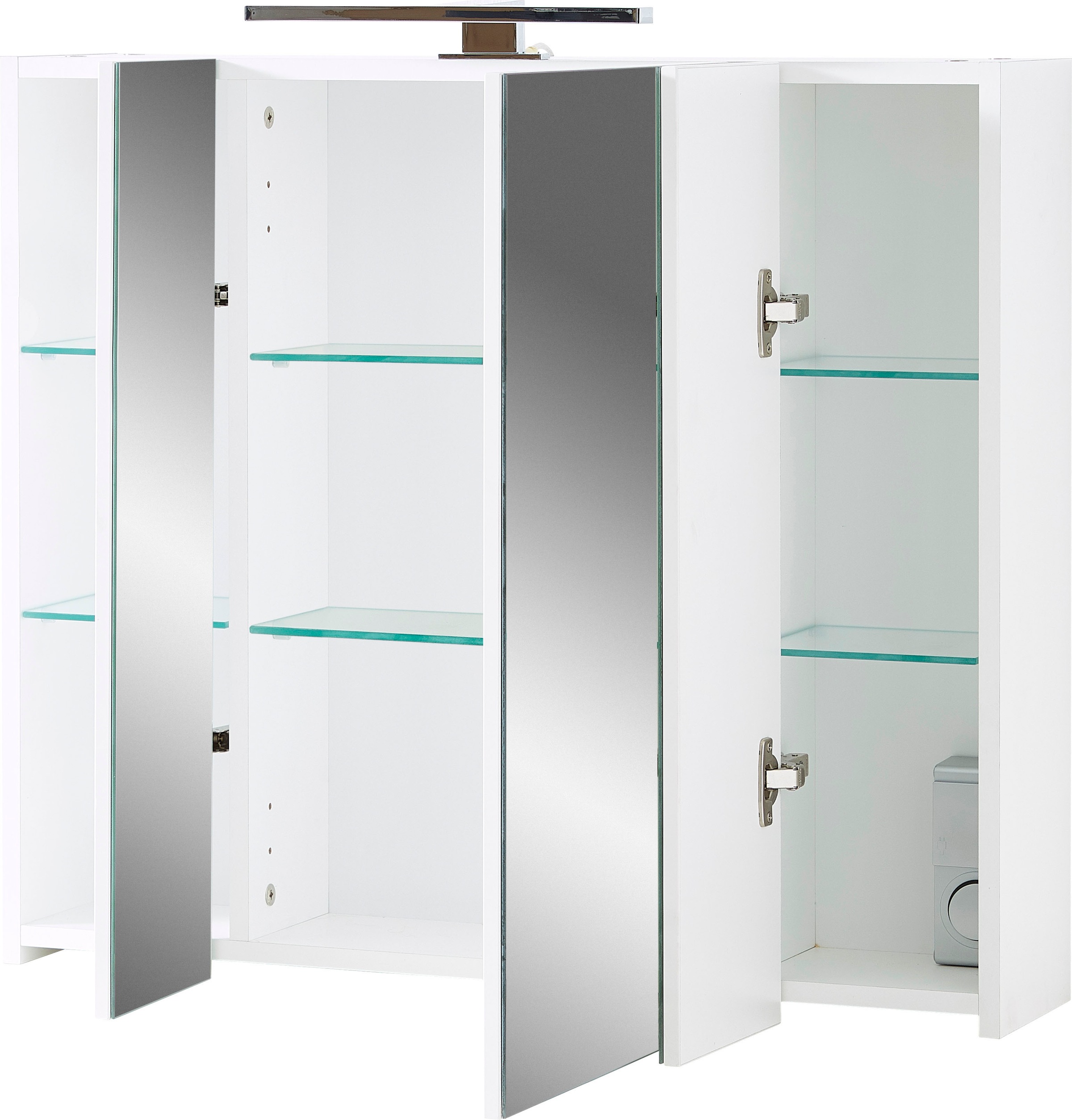 GERMANIA Badmöbel-Set »Scantic«, (5 St.), bestehend aus Kommode, Schrank, Hochschrank, Waschbeckenunterschrank