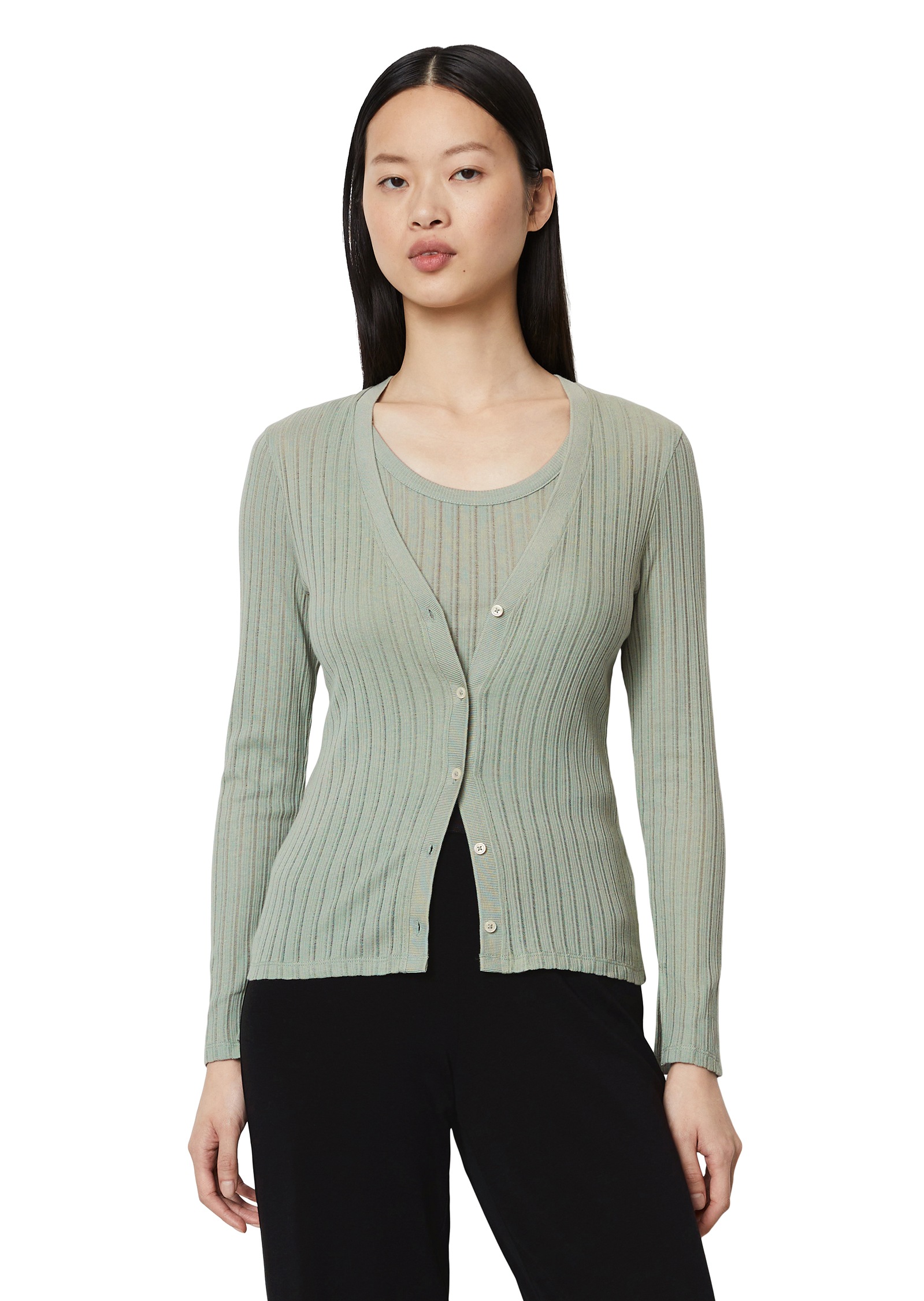 Marc O'Polo Megztinis Pointelle-Cardigan regular l...