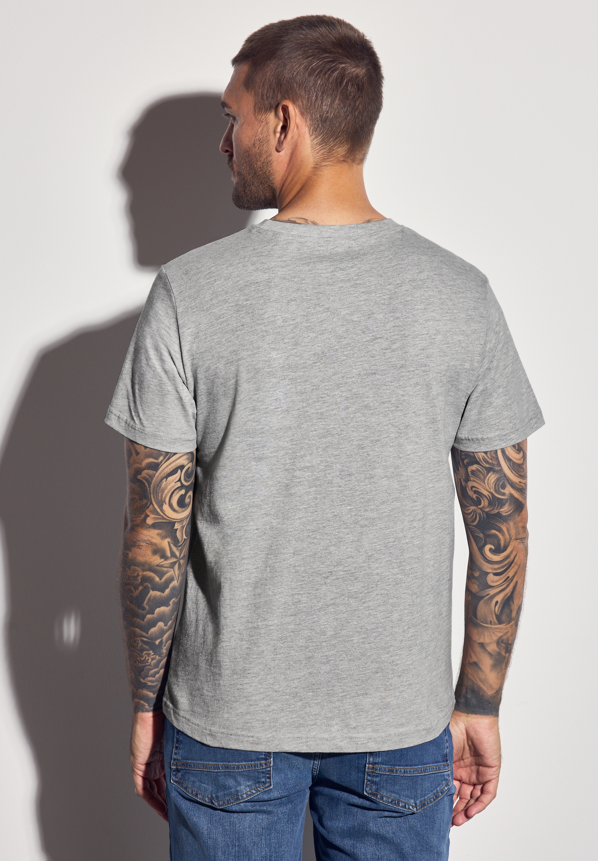 STREET ONE MEN T-Shirt, aus reiner Baumwolle günstig online kaufen