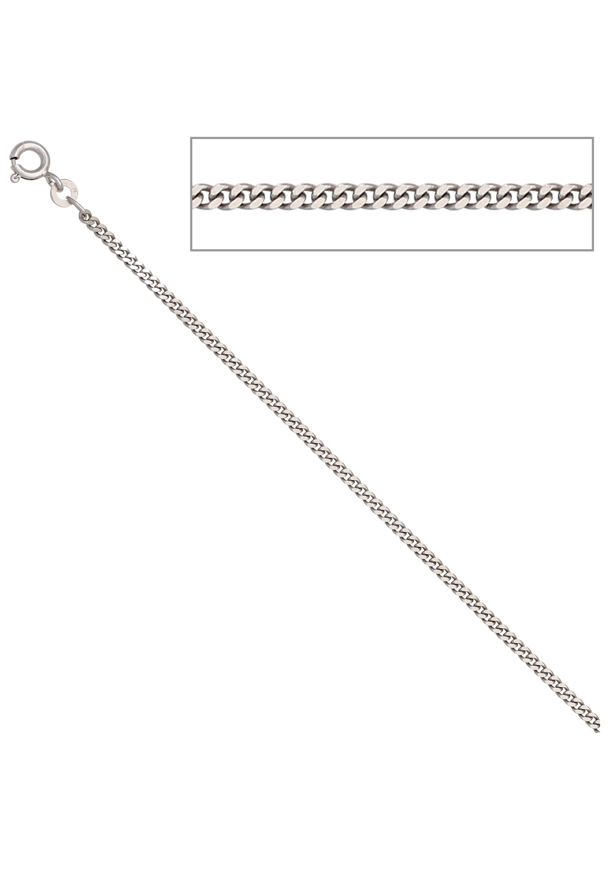 JOBO Goldkette, Panzerkette 333 Weißgold 45 cm 2,1 mm