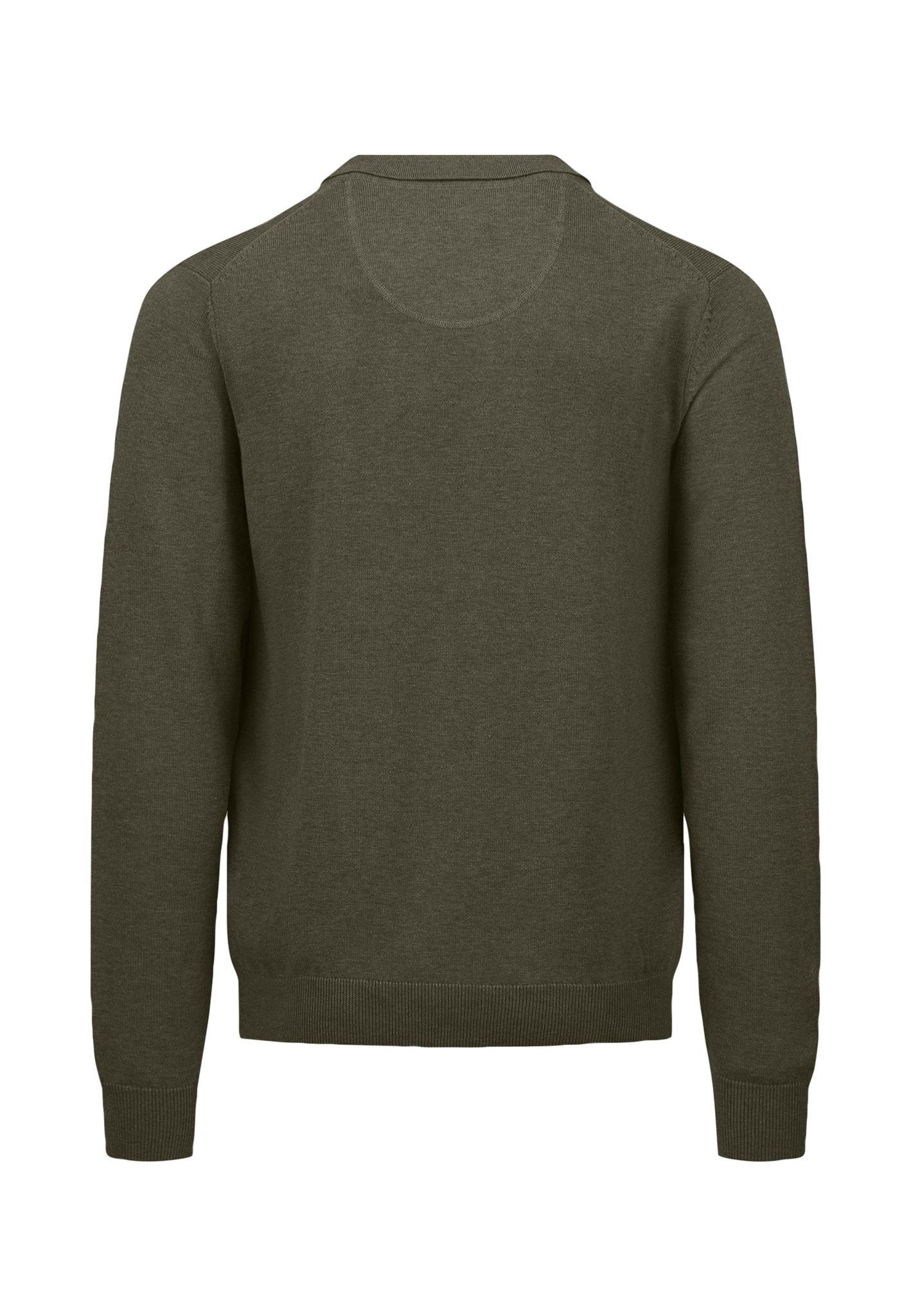 FYNCH-HATTON Strickpullover mit Polokragen und kurzer Knopfleiste günstig online kaufen