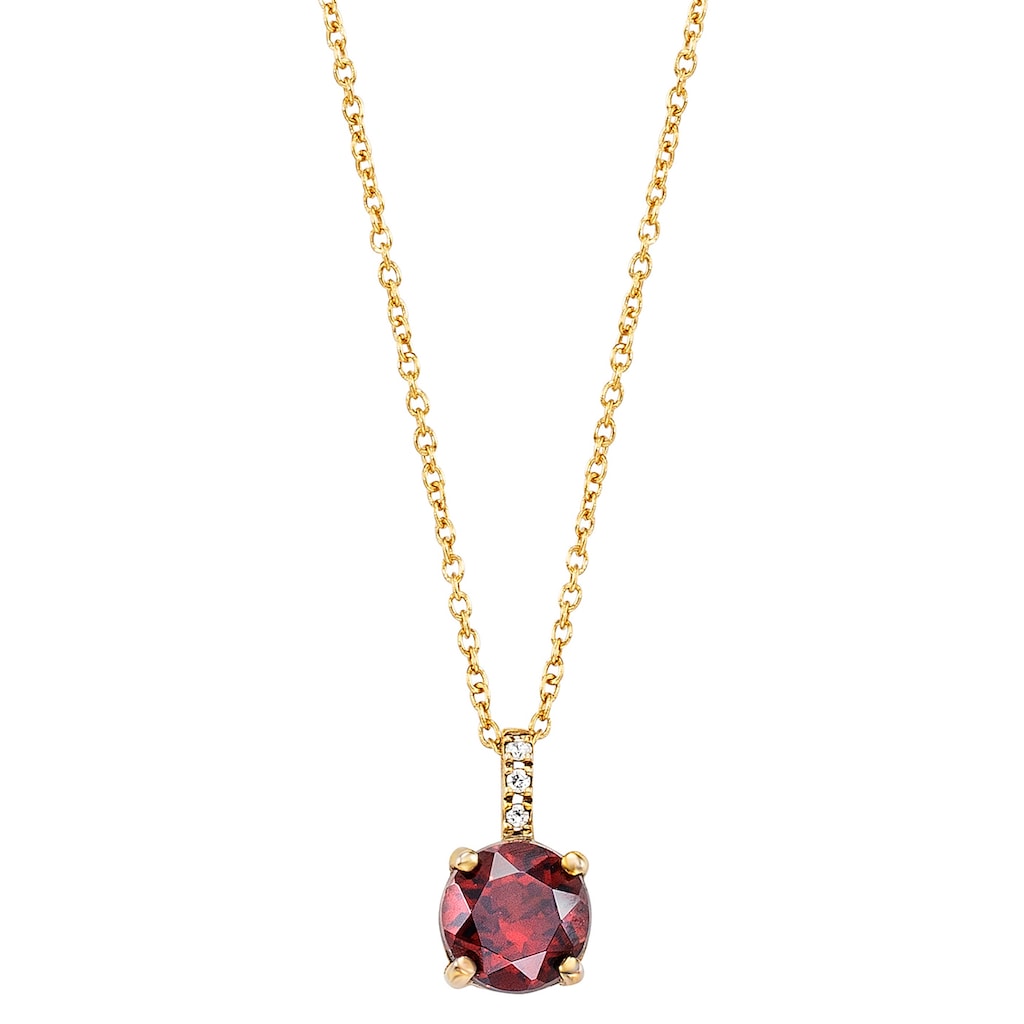 Julie Julsen Gold Kette mit Anhänger »JJGNE0900.GN JJGNE0900.IO« mit Granat oder Iolith und Brillanten Julie Julsen Gold Kette mit Anhänger »JJGNE0900.GN JJGNE0900.IO« mit Granat oder Iolith und Brillanten