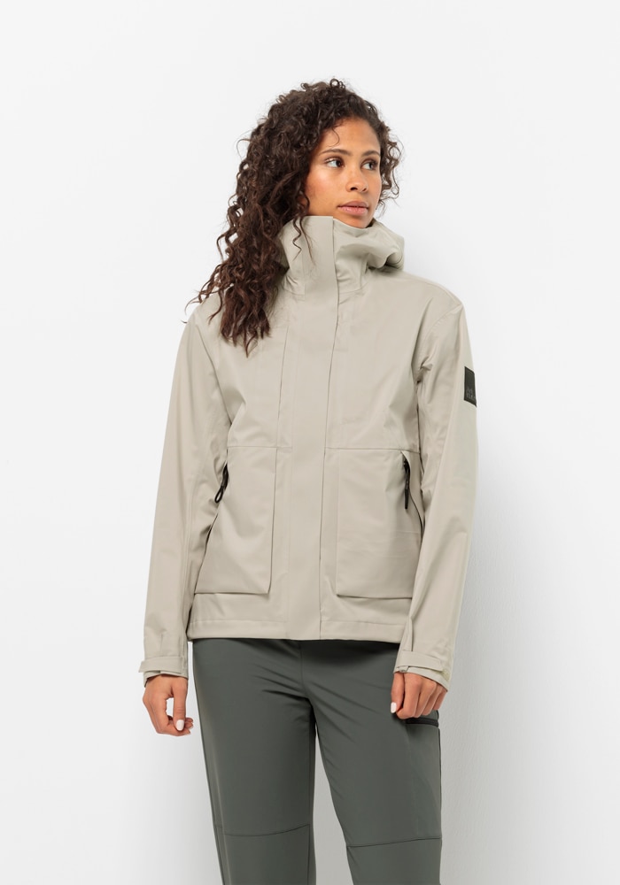 Jack Wolfskin Regenjacke "WANDERMOOD 3L JKT W", mit Kapuze