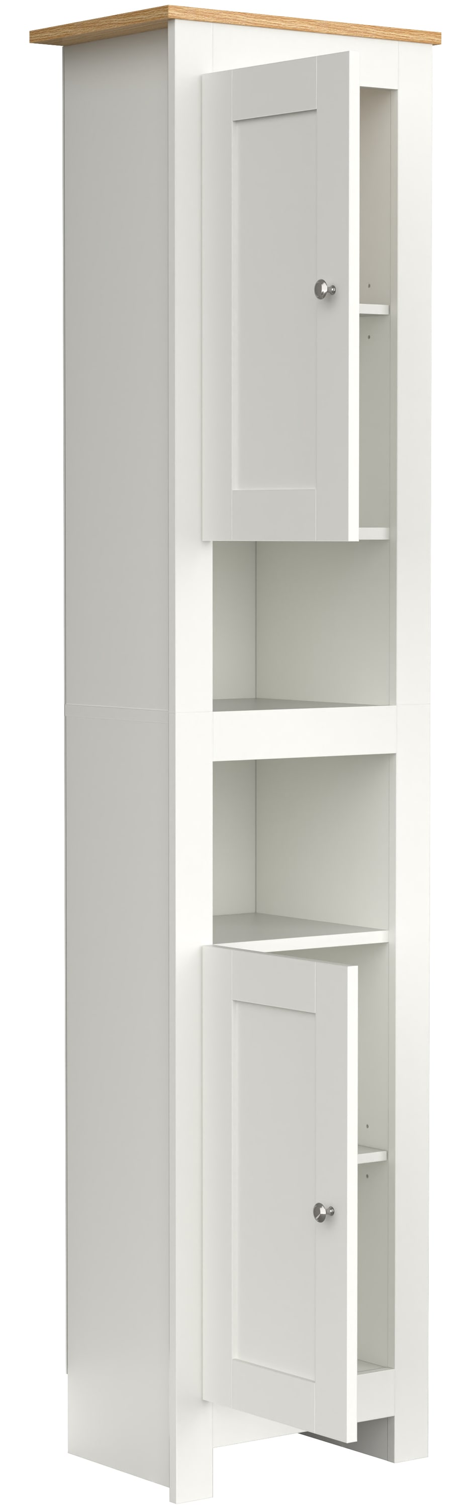 VCM Hochschrank »VCM Holz Badezimmerschrank | Badmöbel | Stand Badschrank | Hochschrank | Maße ca. H. 180 x B. 42 x T. 30 cm - Balusa«, (1 St.)