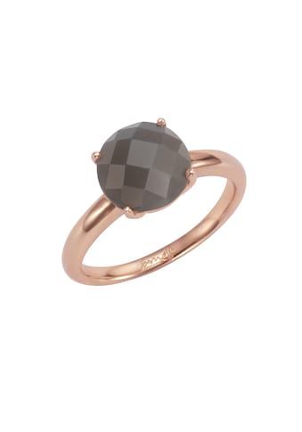 Fingerring »925 Silber rosé vergoldet Mondstein grau«