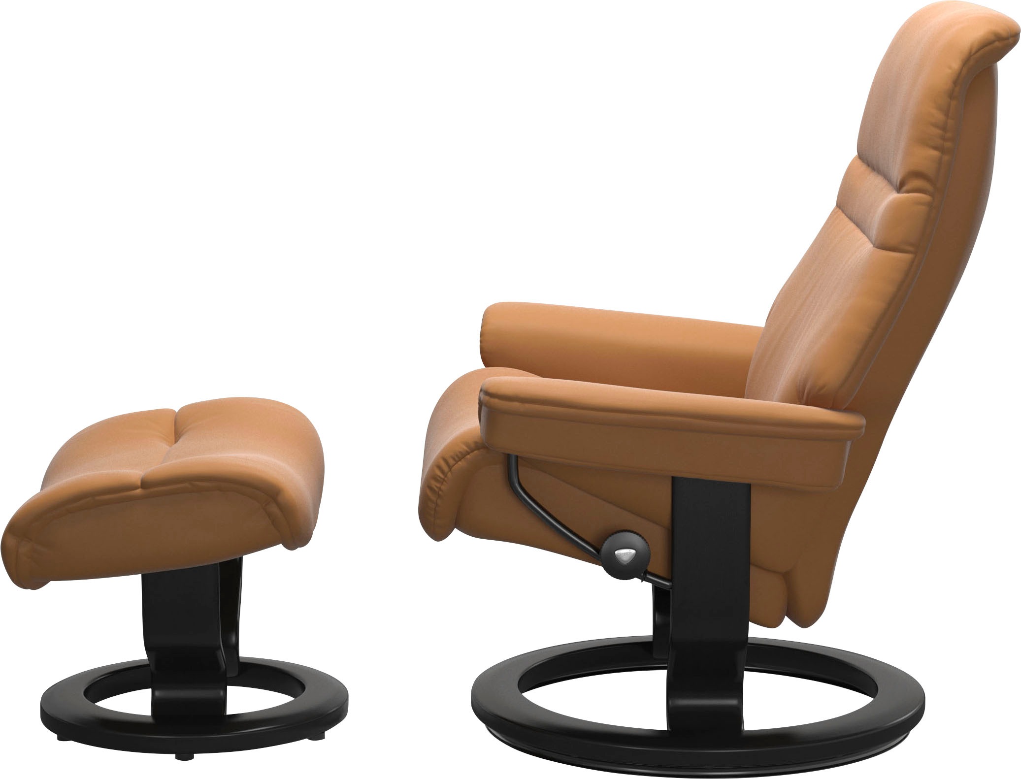 Stressless® Relaxsessel »Sunrise«, (Set, Relaxsessel mit Hocker), mit Classic Base, Größe S, Gestell Schwarz