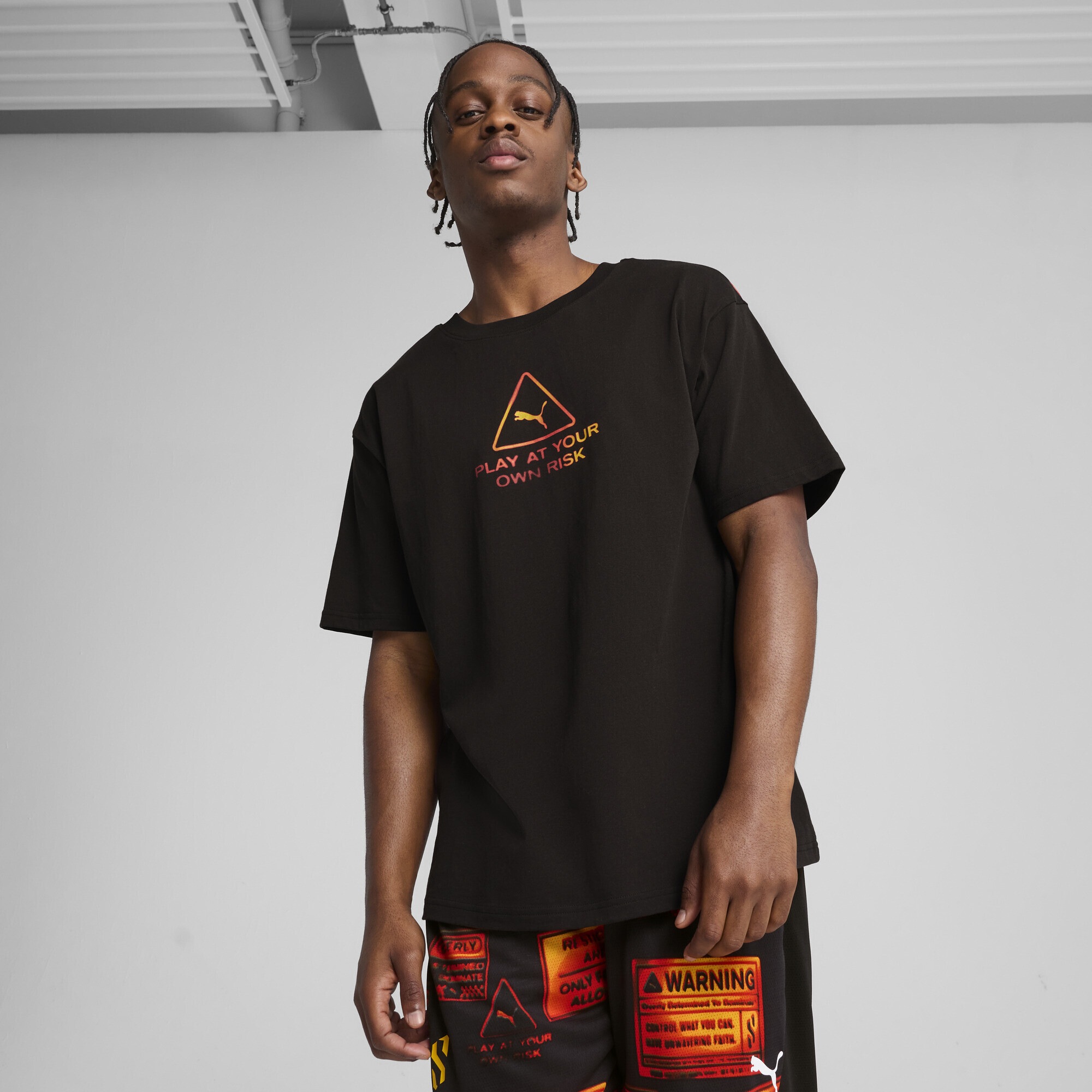 PUMA Trainingsshirt »Scoot Caution Boxy Basketball-T-Shirt Herren«