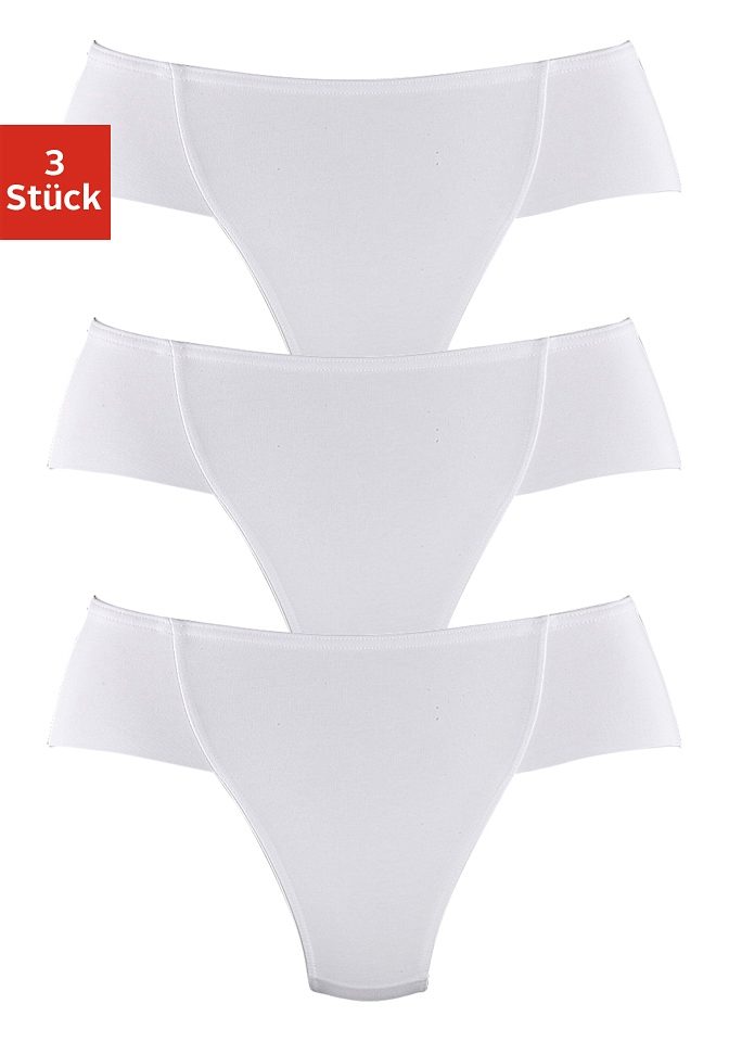 petite fleur by Lascana Formstring 3er-Pack, shape wear, unifarben, Baumwollmischung