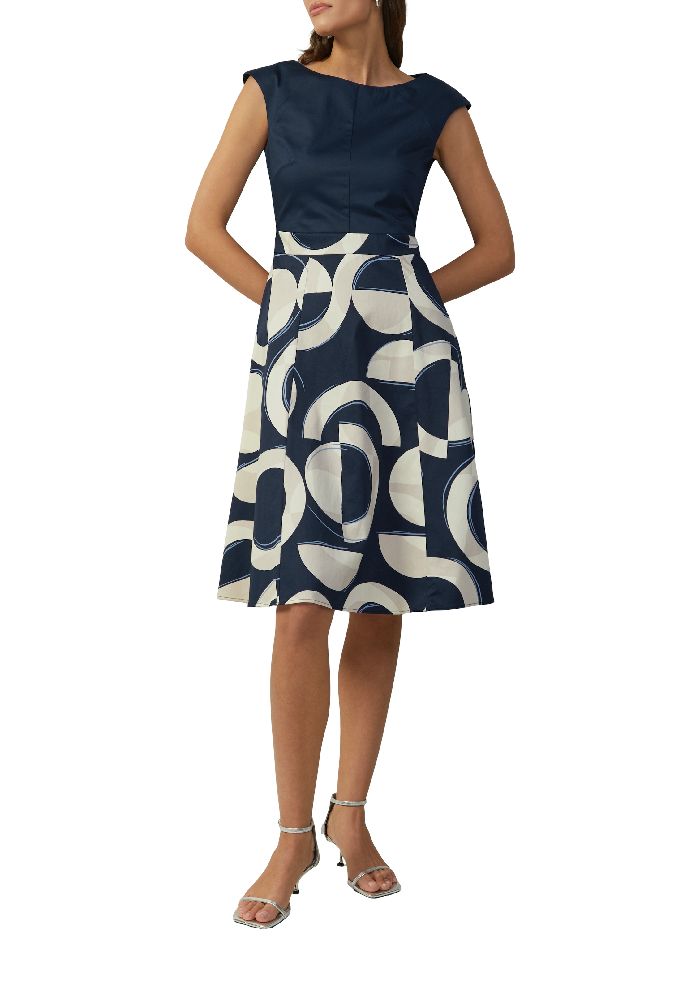 s.Oliver BLACK LABEL A-Linien-Kleid, mit All-Over Print