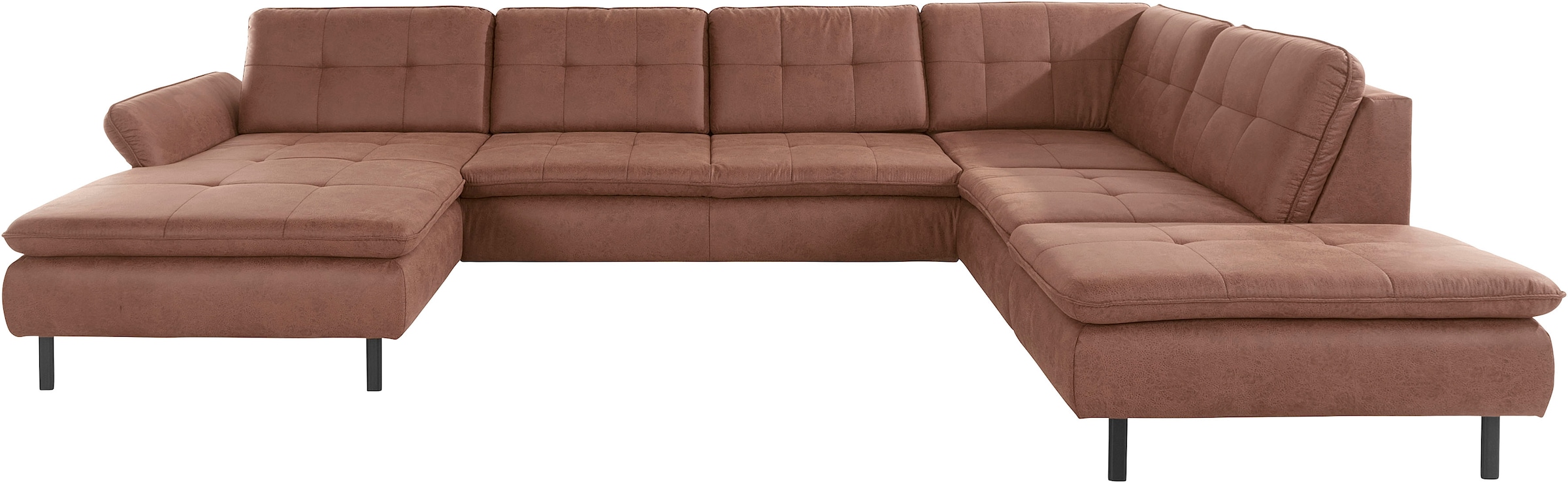 Home affaire Wohnlandschaft "Birkholm U-Form" Armlehnverstellung, auch in E günstig online kaufen