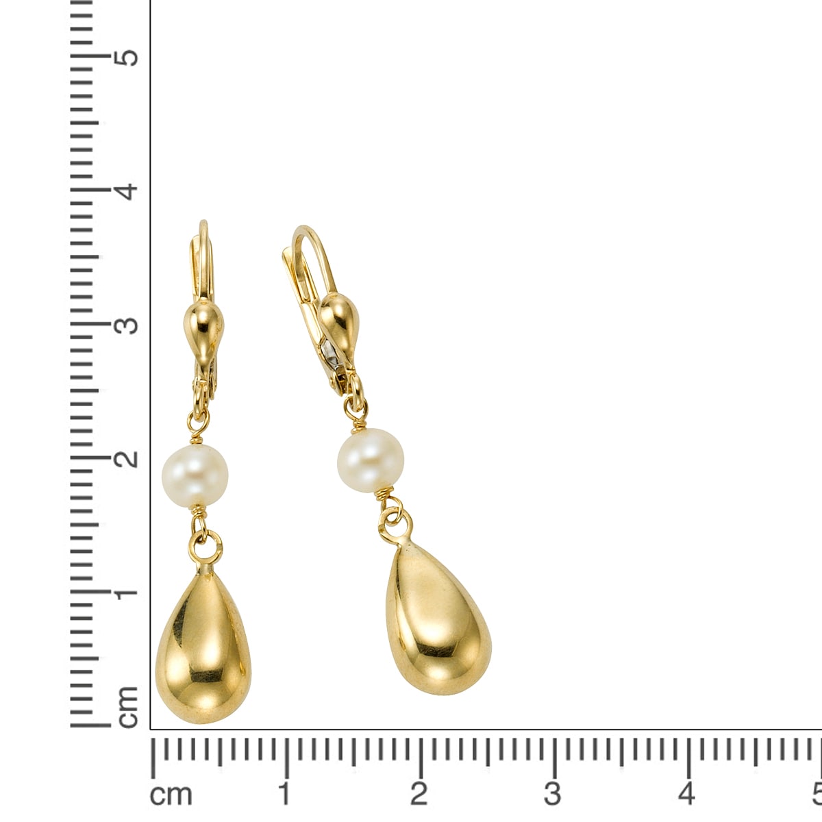 Firetti Paar Ohrhänger »Schmuck Geschenk Gold 333 Ohrschmuck Ohrringe Tropfen« mit Süßwasserzuchtperle