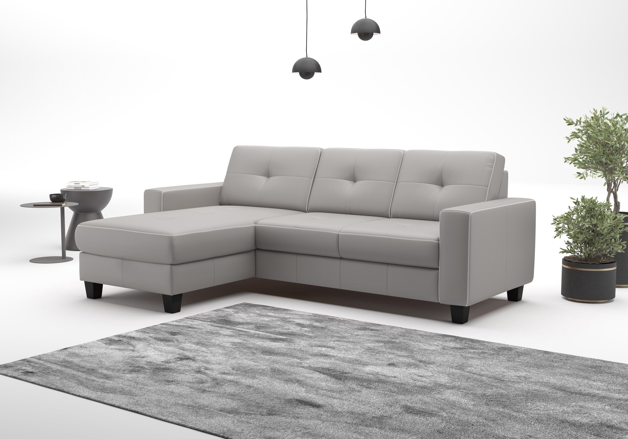 OTTO home Ecksofa "Varese" wahlweise mit Schlaffunktion und Bettkasten