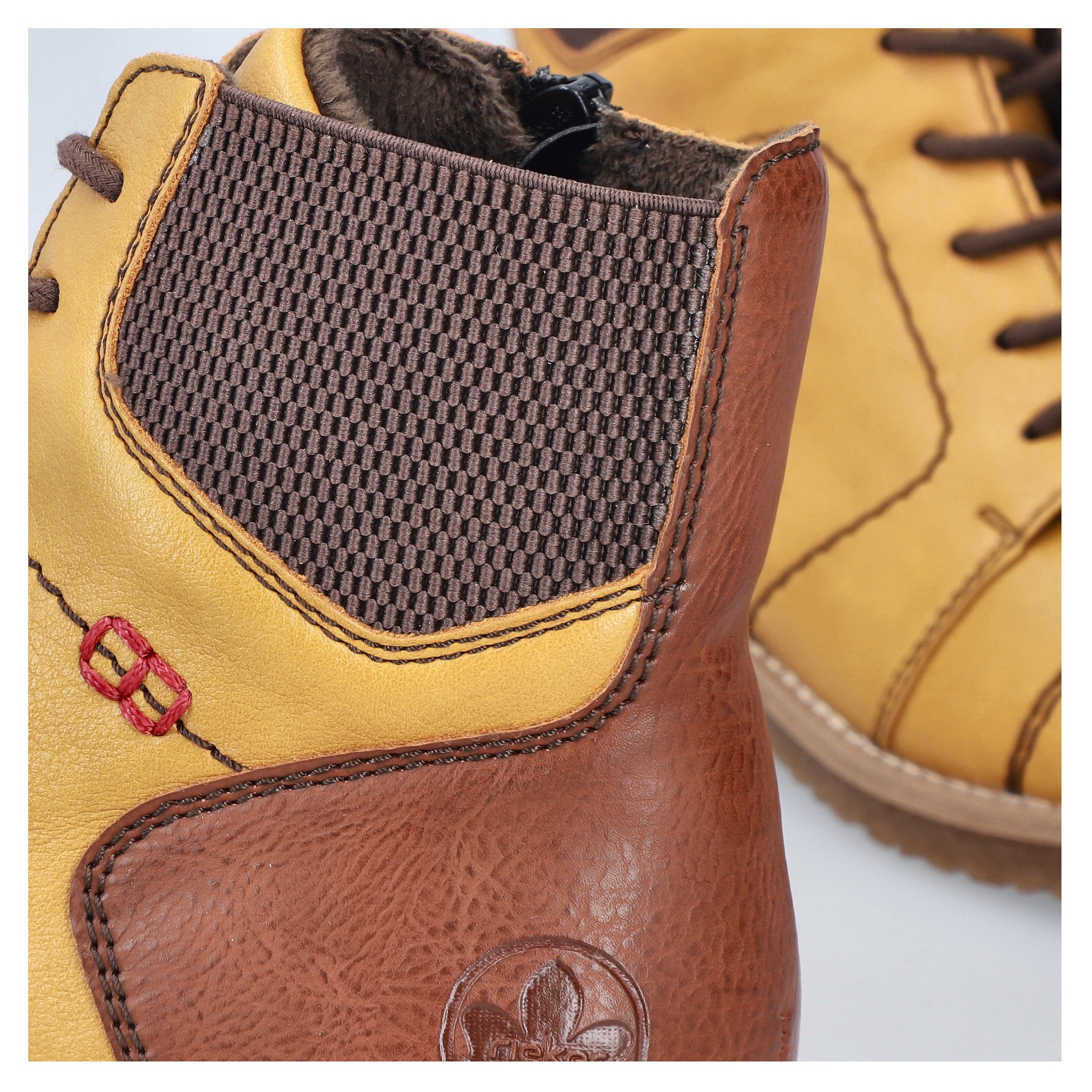 Rieker Schnürstiefelette, Schnürboots, Herbststiefelette, Blockabsatz, mit weicher Innensohle